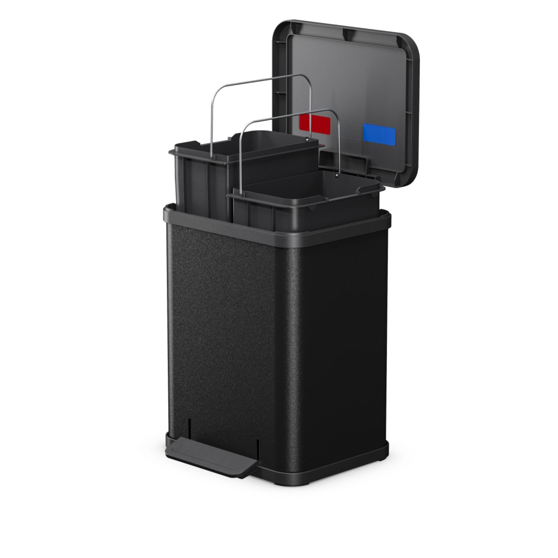 Abfallsammler, Müllcontainer, Abfallbehälter, Pedalabwurf, Deckelöffner