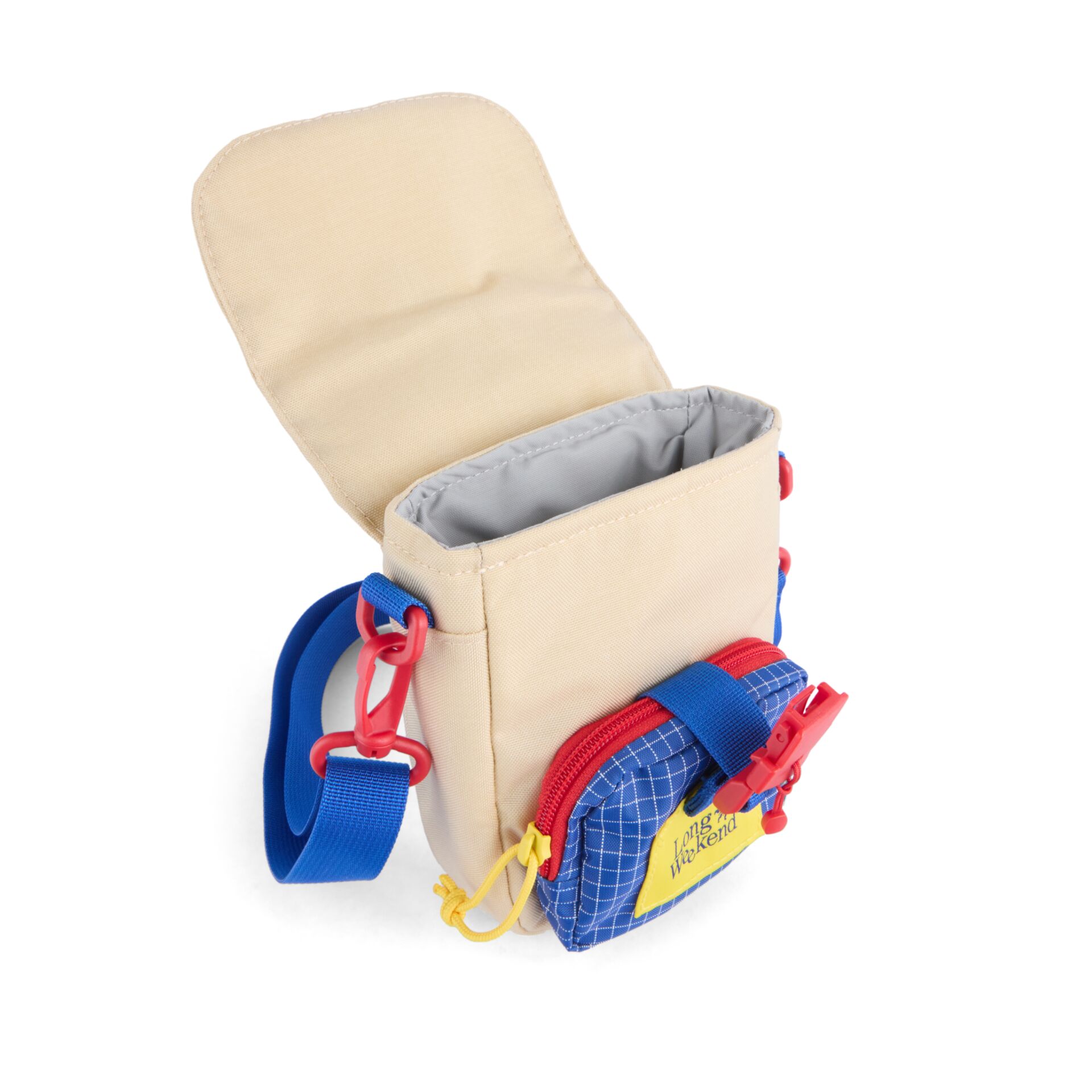 Mini-Tasche, Kinder-Tasche, blaurot, Tragegurt, Taschenfächer