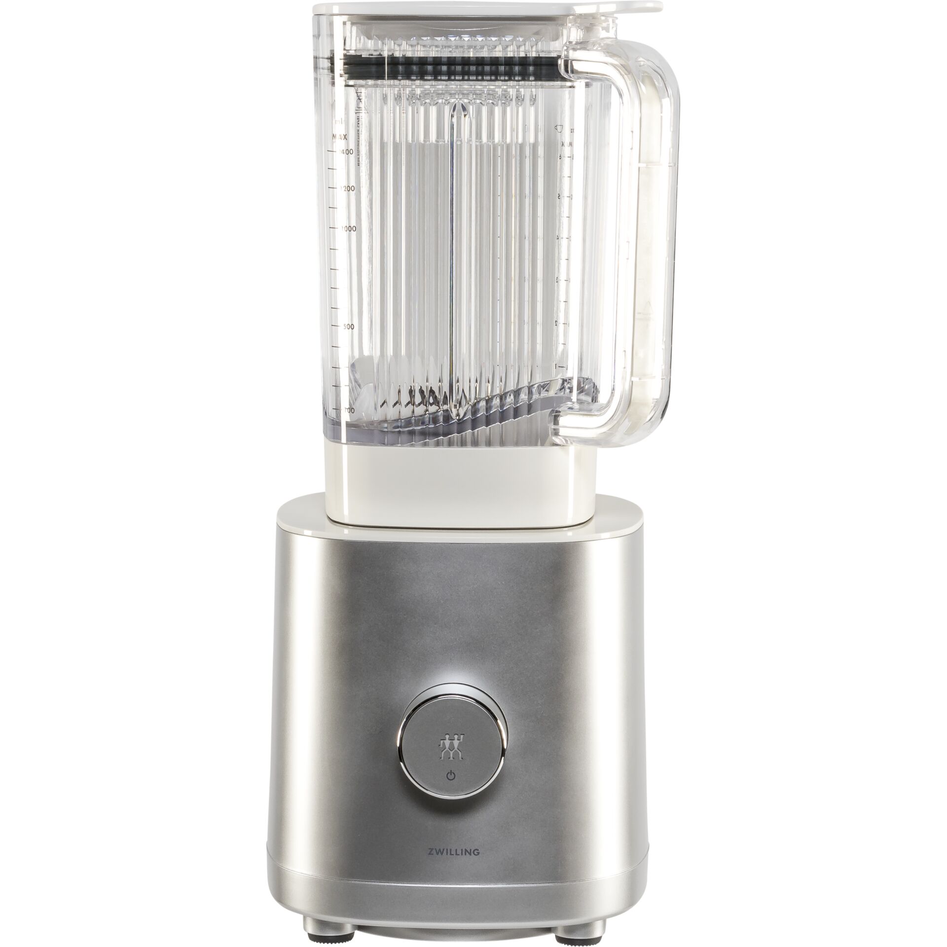 Mixer, Blender, Edelstahl, Transparenter Behälter, Bedienknopf