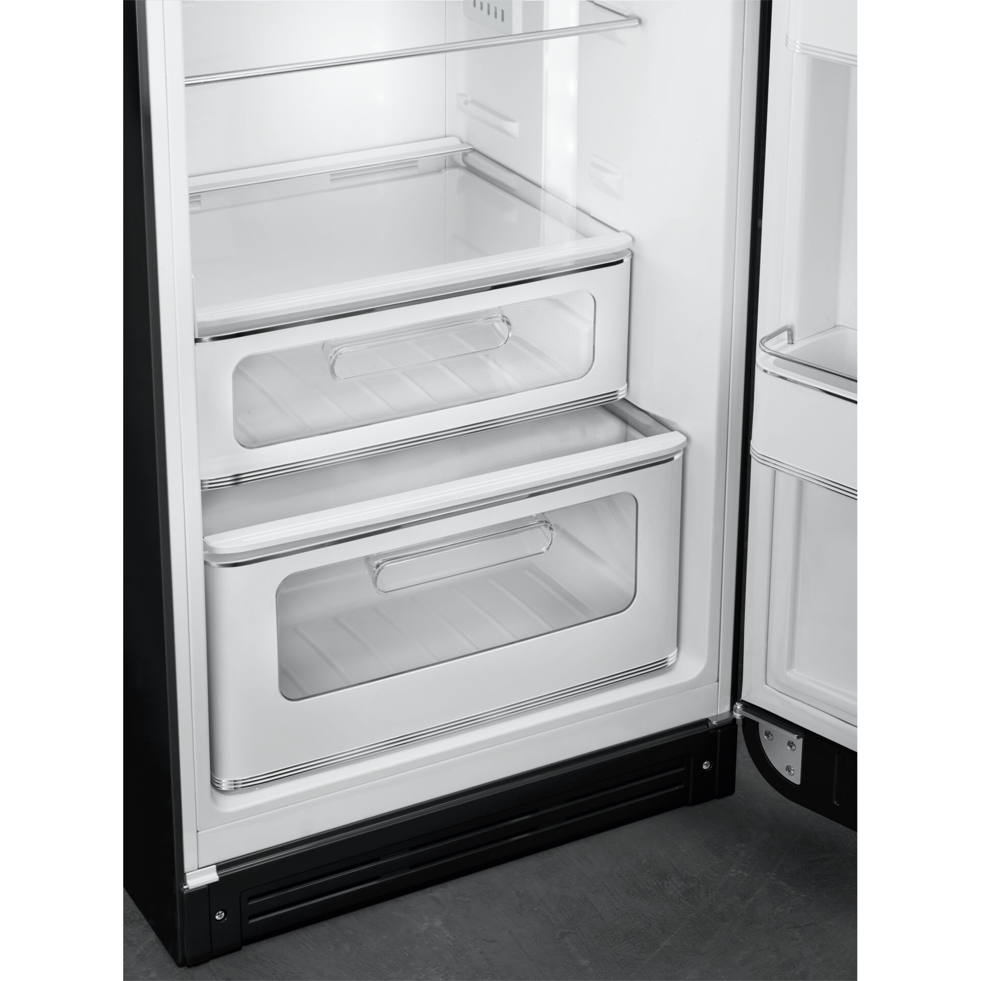 Kühlschrank, Unterboden, Schubladen, Edelstahl, Kaltfach