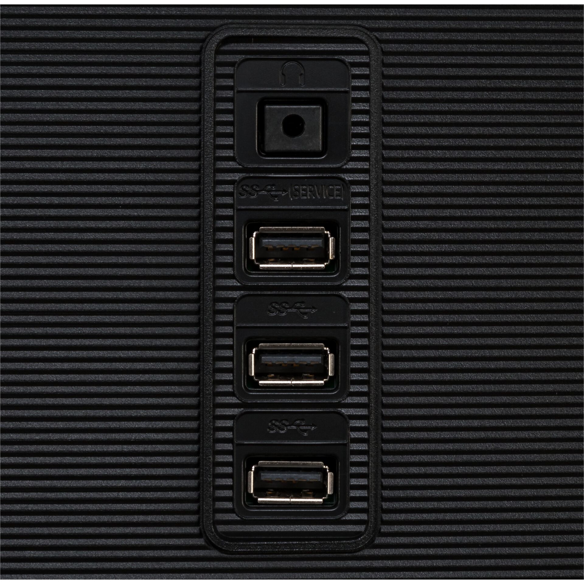 USB-Port, USB-C, Front-Panel, Schwarz, Rillenoberfläche