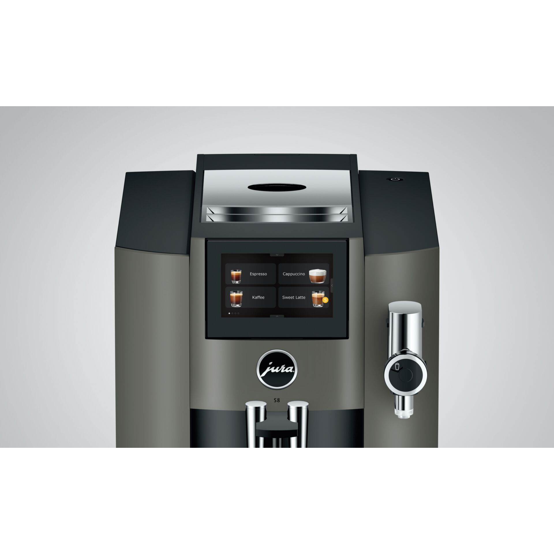 Kaffeemaschine, Espressoautomat, Touchscreen, Schwarz, Metall