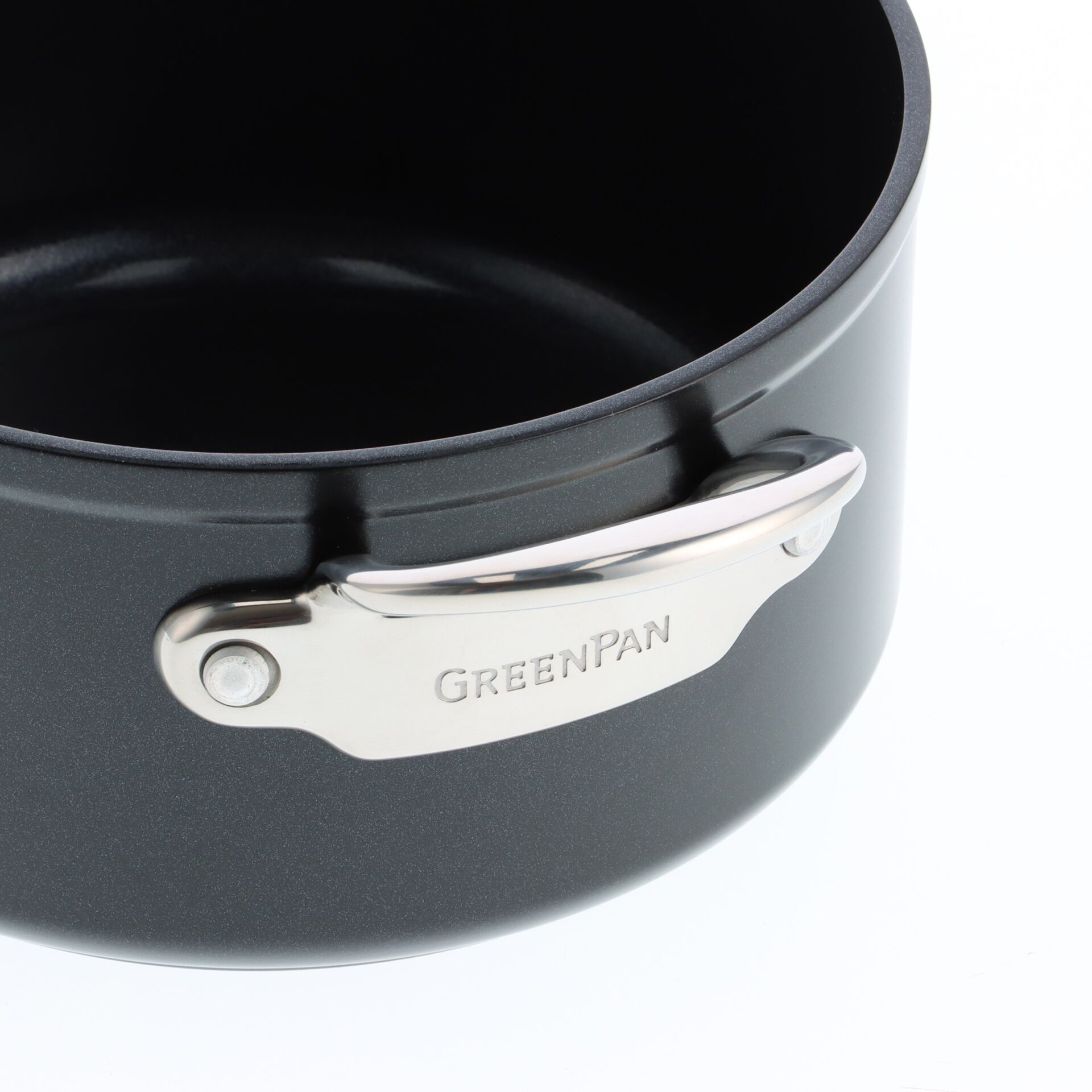 Kastentopf, Tritan, Grau, Edelstahl-Henkel, GreenPan