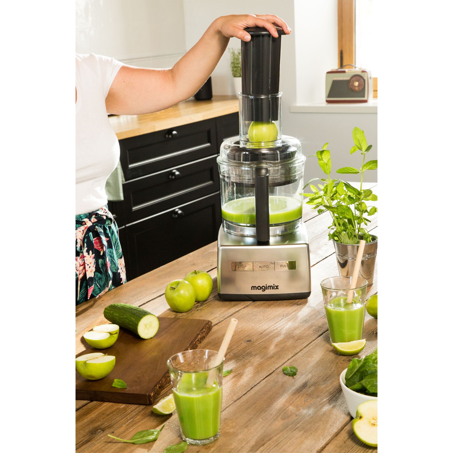 Entsafter, Grüner Saft, Apfel, Gemüse/Grünzeug, Küchengerät