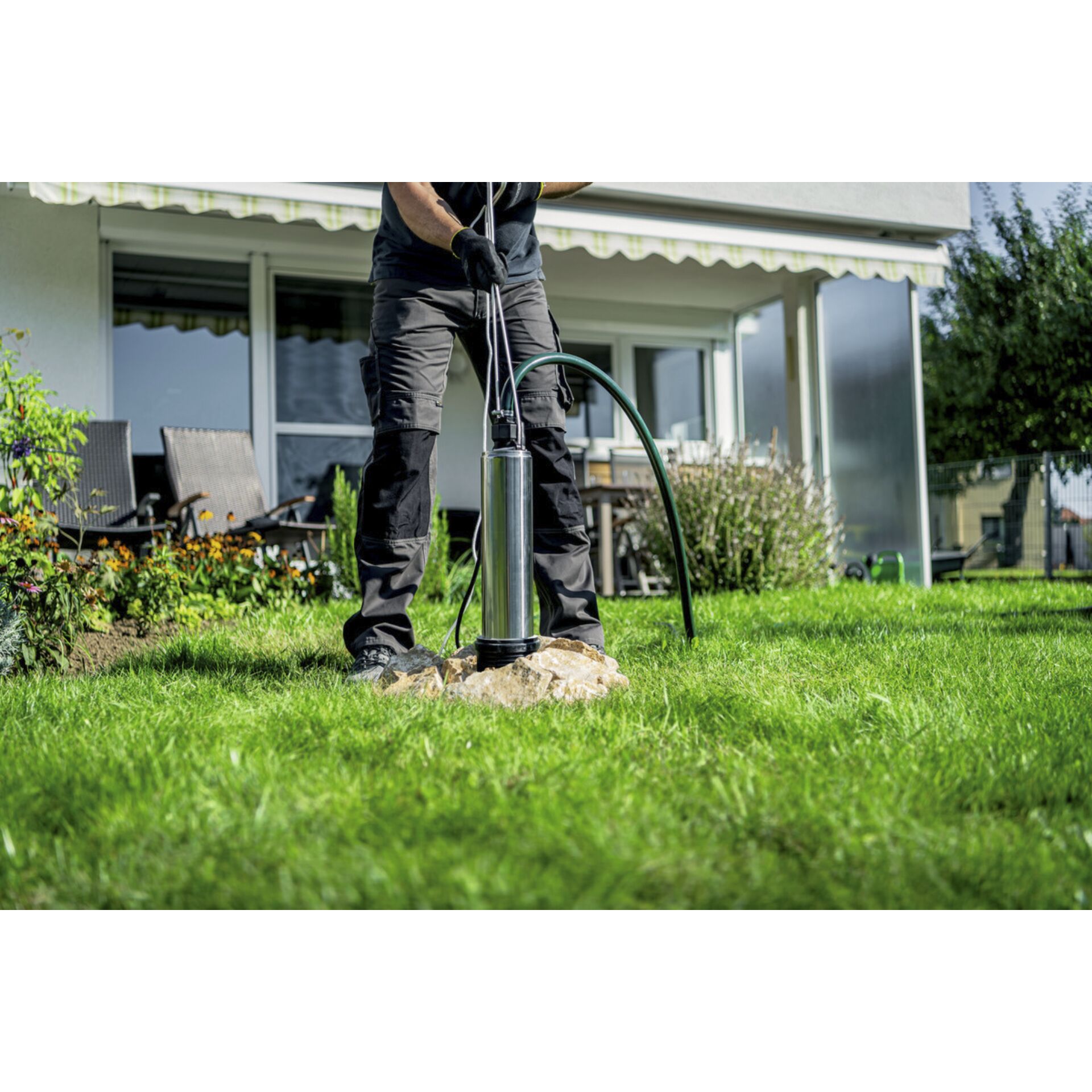 Gras, Rasen, Handschuh, Mann, Person