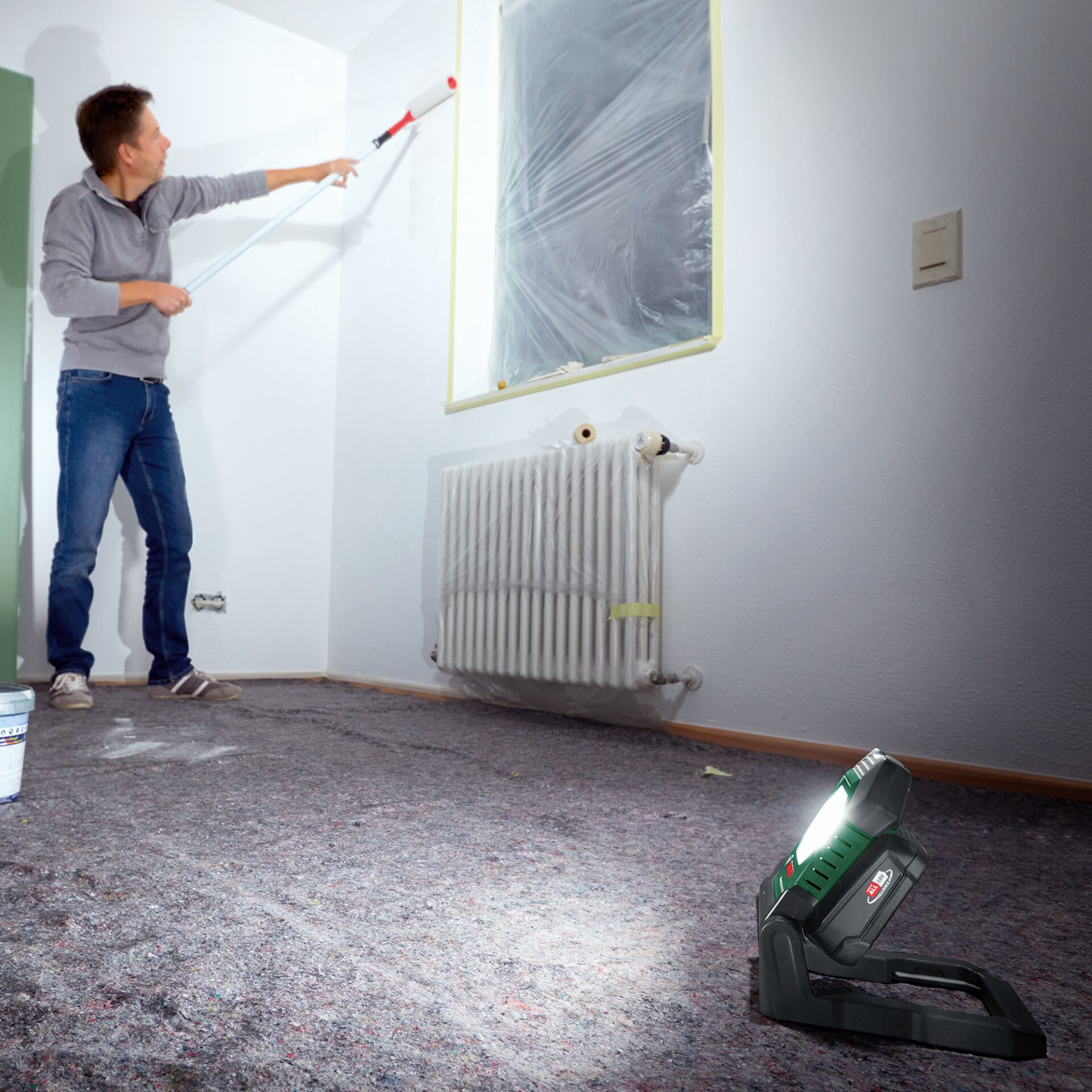 Taktstock, Innenarchitektur, Jeanshose, Mann, Person