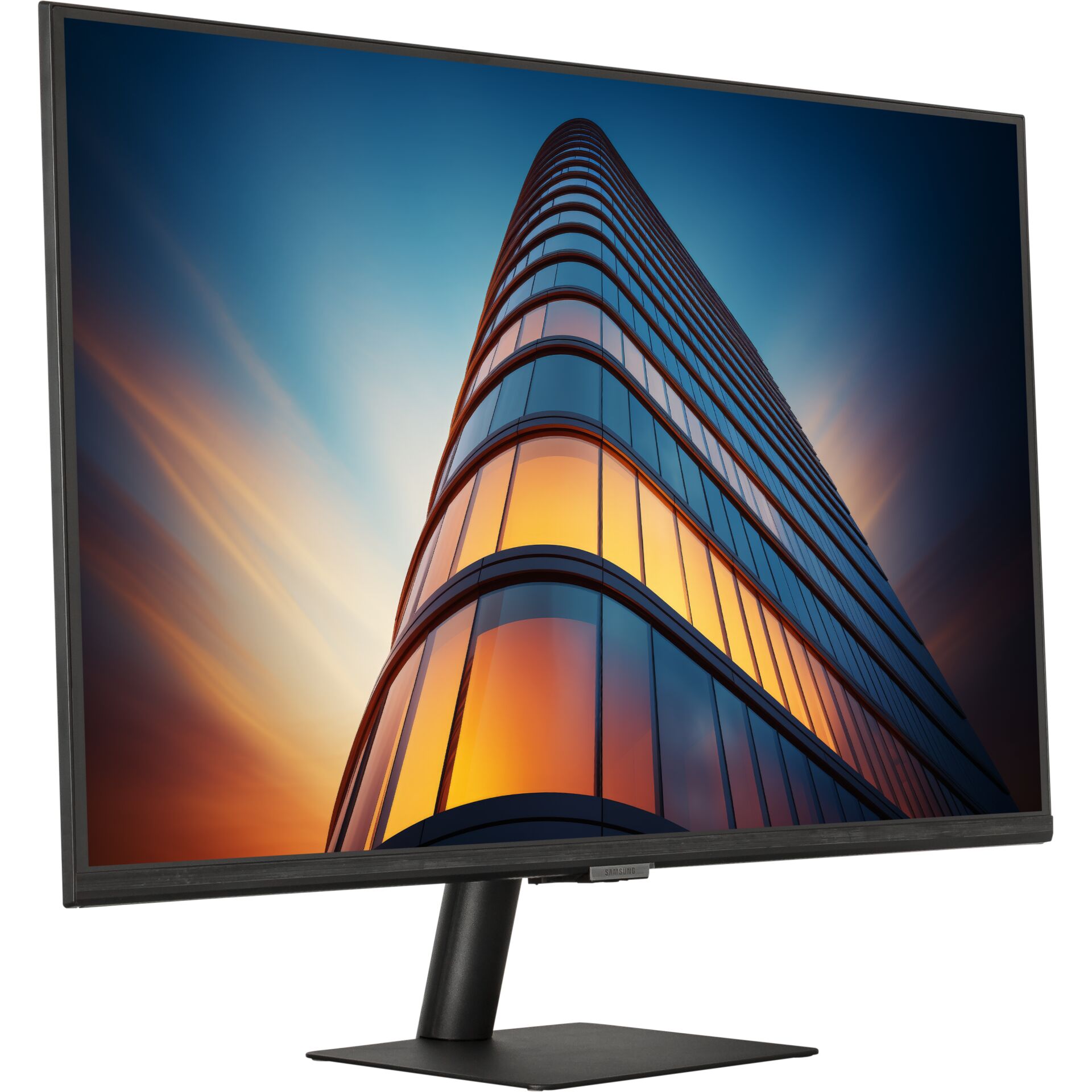 Monitor, LED, Schwarz, verstellbarer Ständer, Rückseite Anschlüsse, monitor, display, LED, stativ, bildschirm