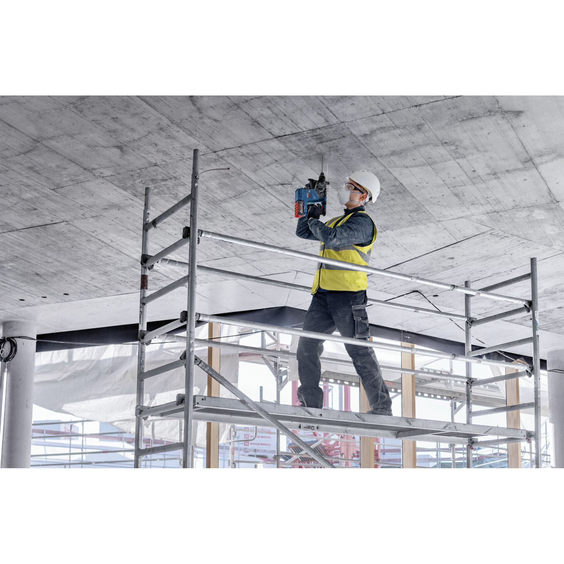 Person, Arbeiter, Helm, Handschuh, Brille