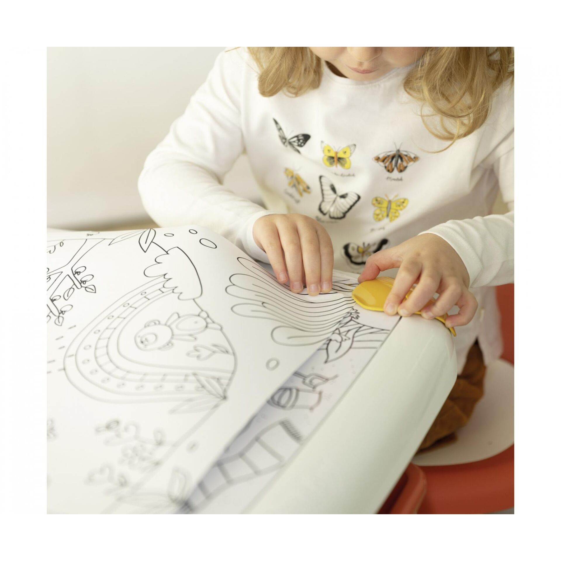 Kinderaktivität, Malbuch, Ausmalbild, Sticker, Schmetterling-Design