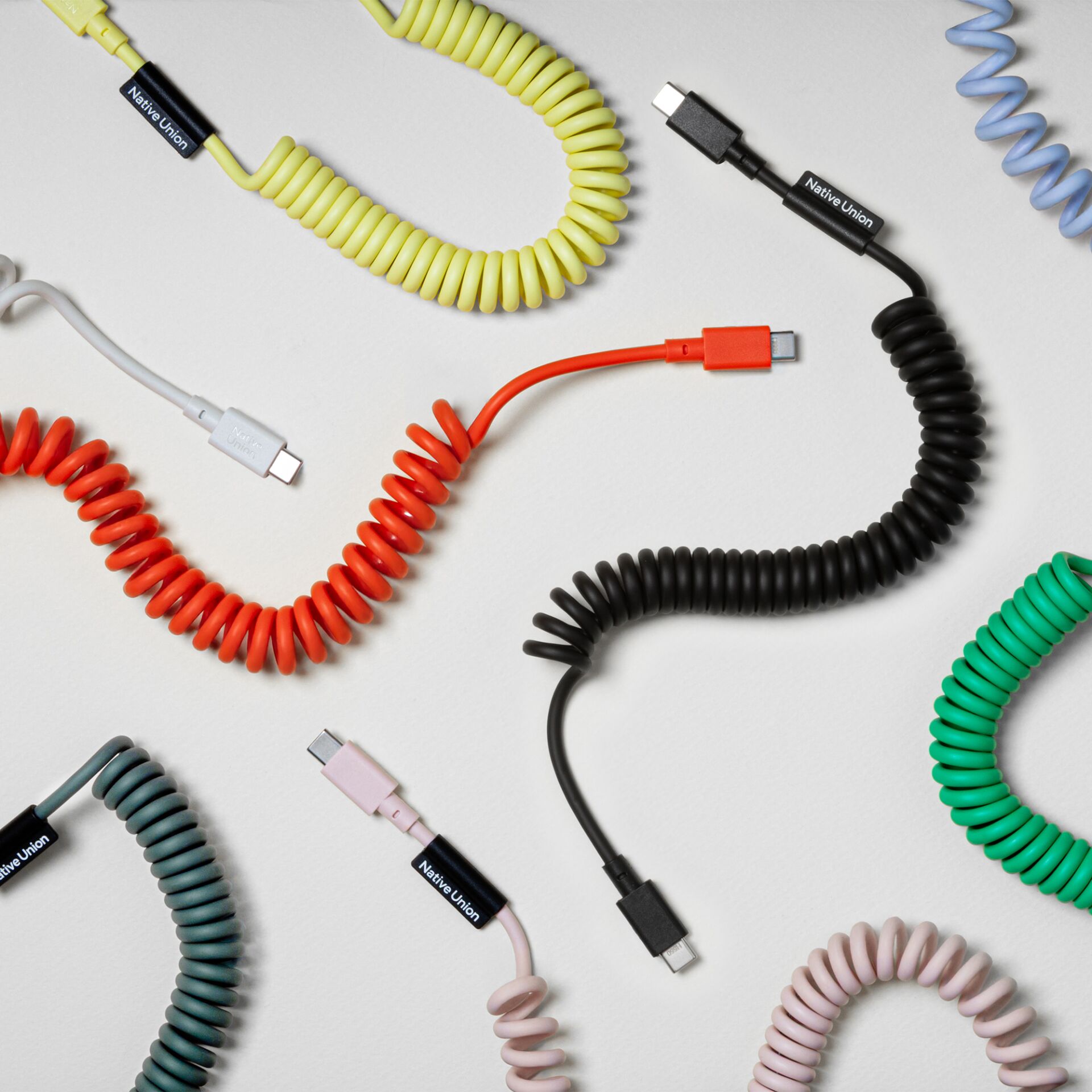 Ladekabel, Coiled cable, USB-C, Kabel, Spiralkabel