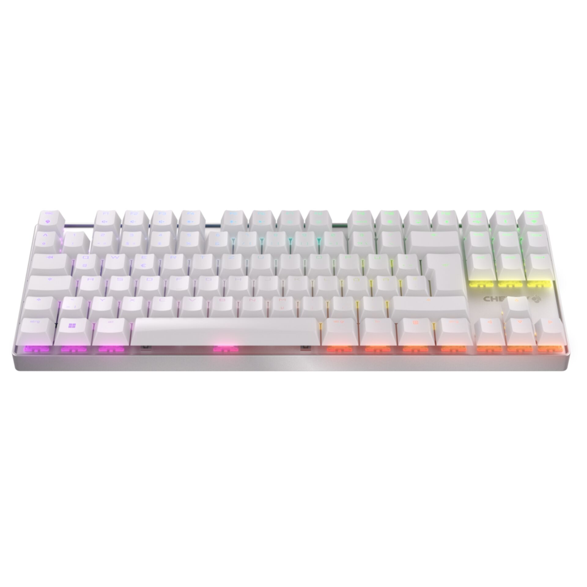  mechanische Tastatur, RGB, weiß, beleuchtet, vollgroß