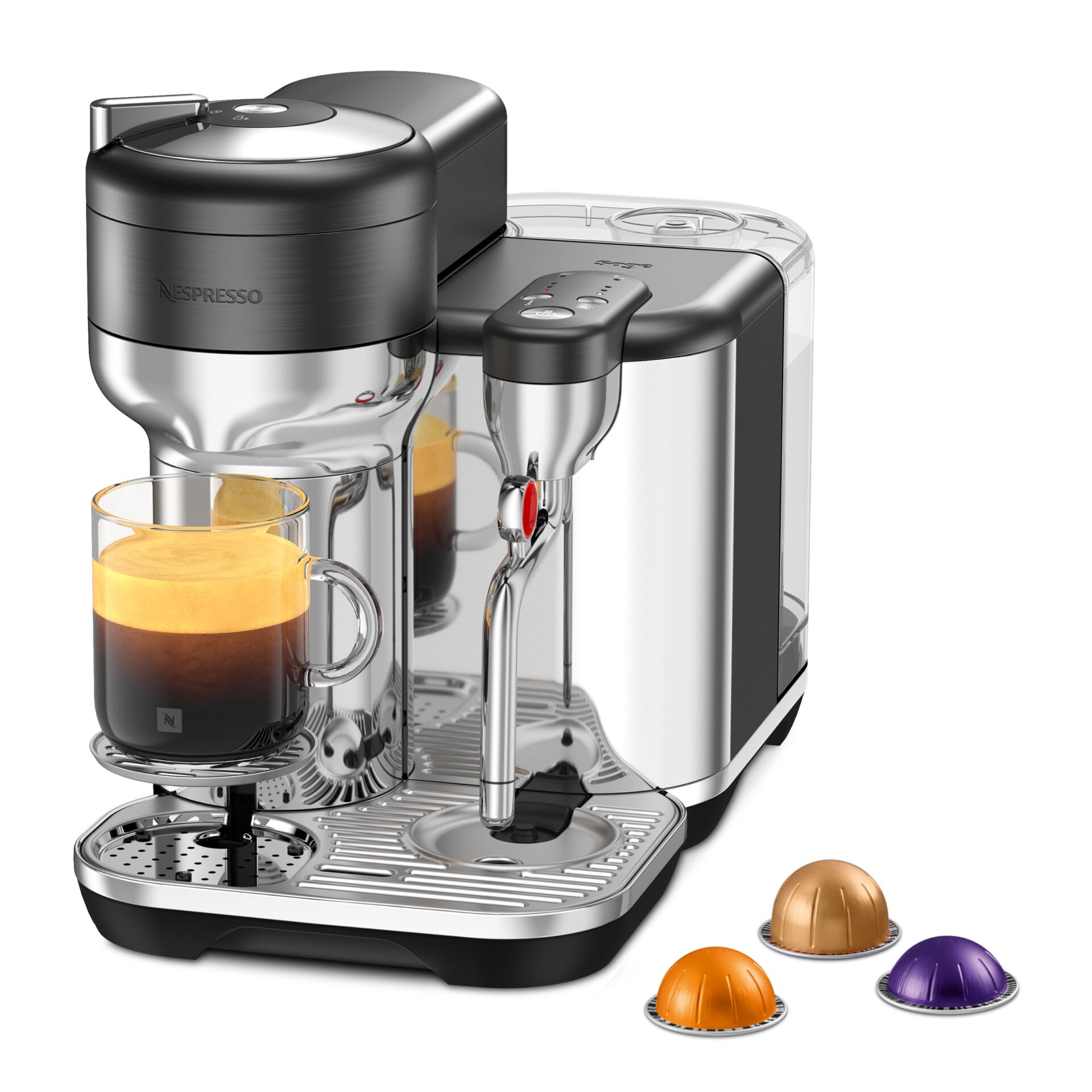 Espresso-Maschine, Kaffeemaschine, Kaffeemaschine, Milchschaum, Kapseln