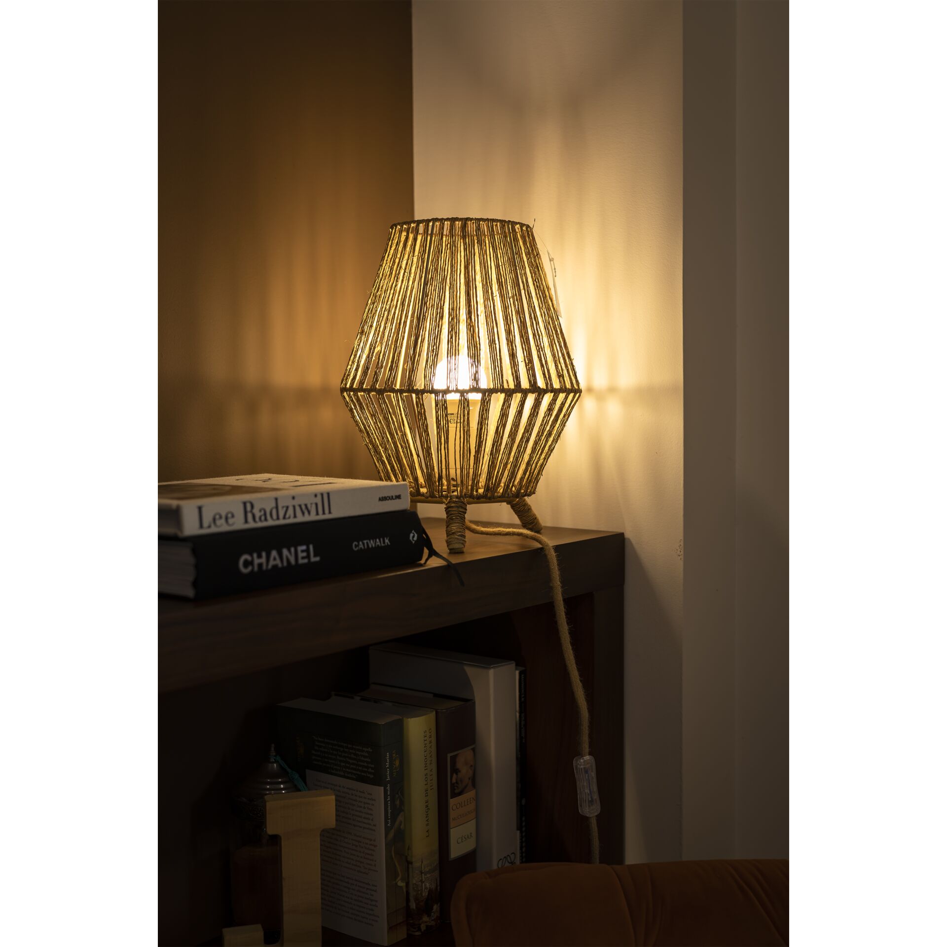 Lampe, Tischlampe, Lampenschirm, Buch, Innenarchitektur