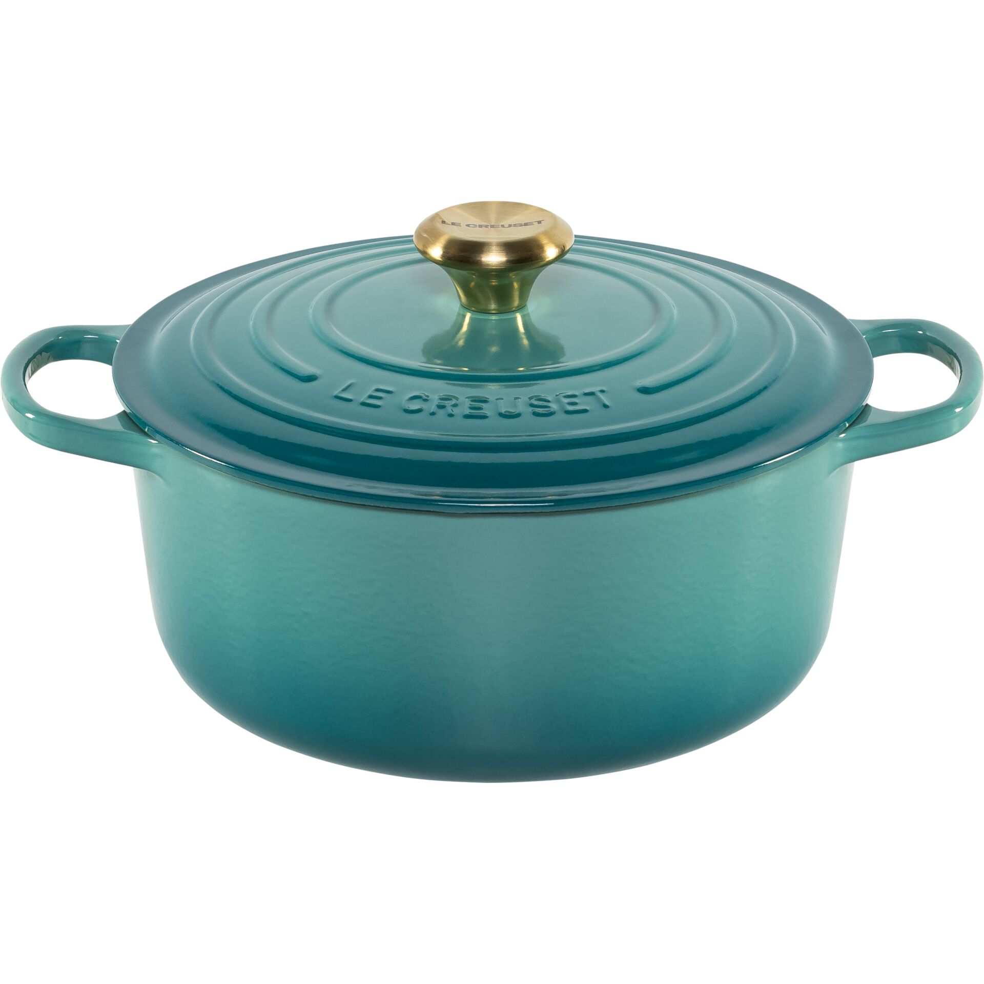 Dutch oven, Gusseisen, Türkis, Deckel, Zwei Griffe