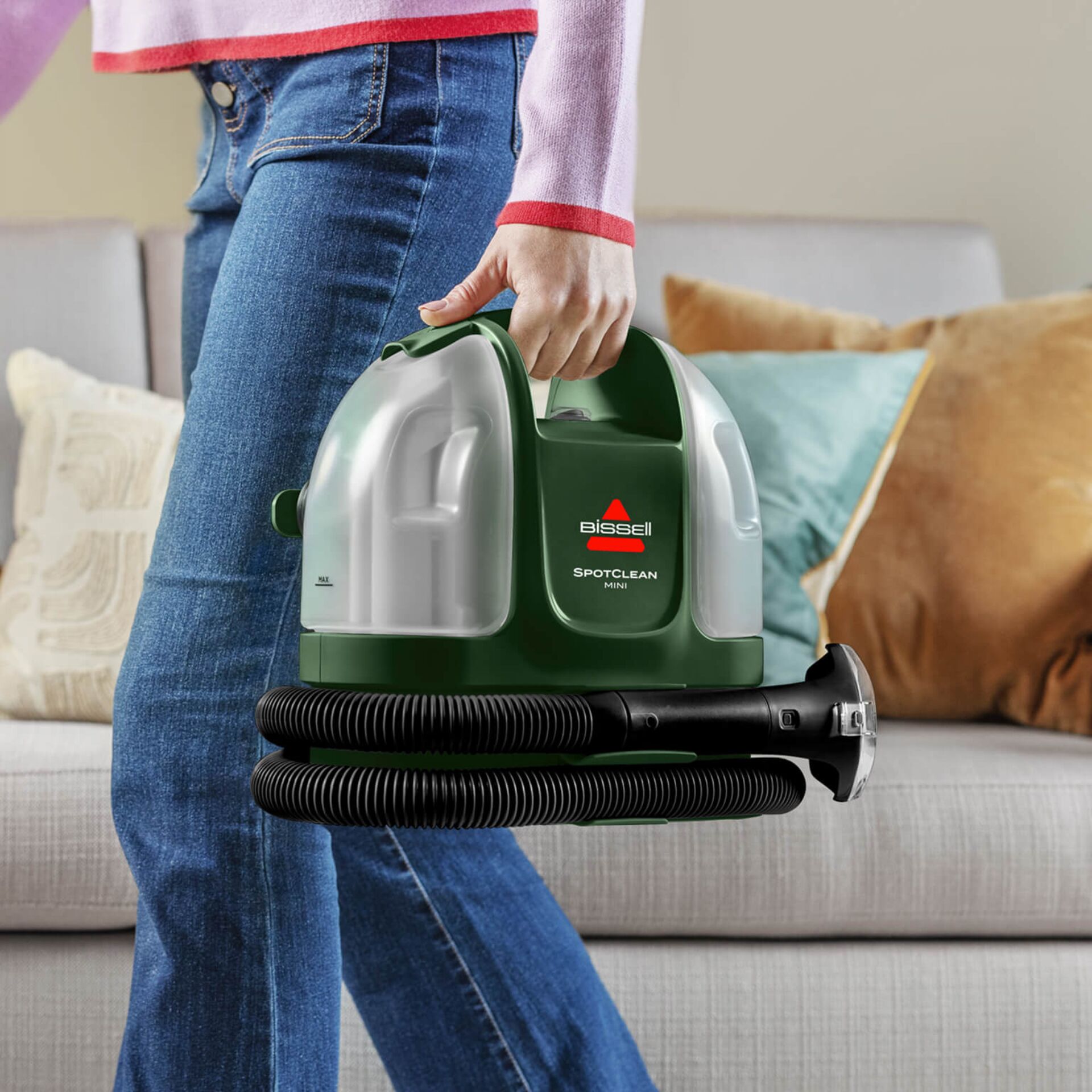 Staubsauger, Handsauger, SpotClean Mini, Grün, Saugschlauch