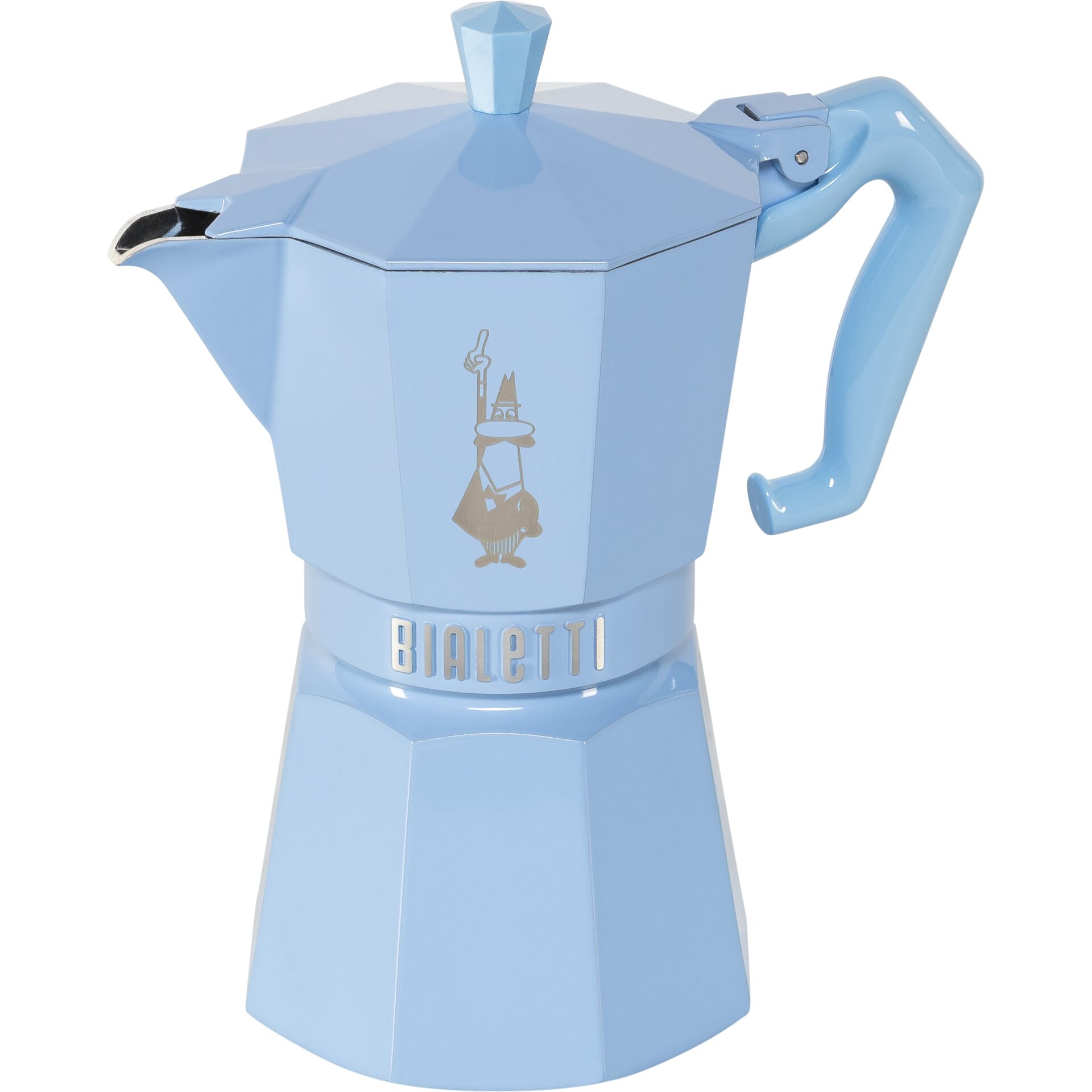 Kaffeekocher, Moka-Kanne, Kaffeemaschine, Silber?, Blau