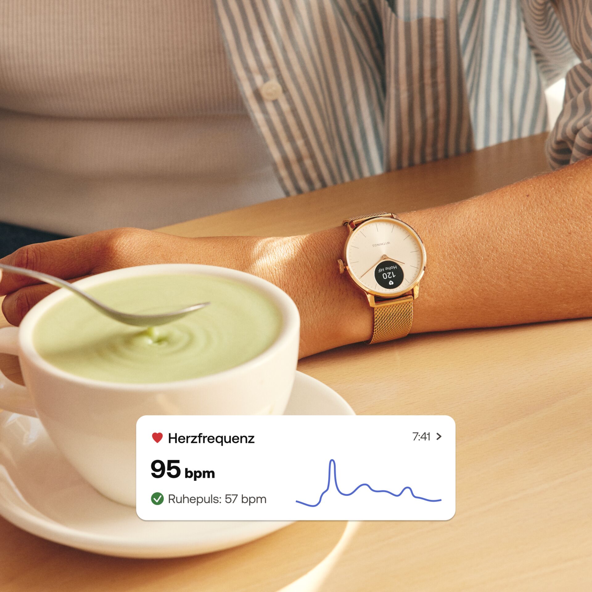 Besteck, Löffel, Kaffeetasse, Arm, Armbanduhr