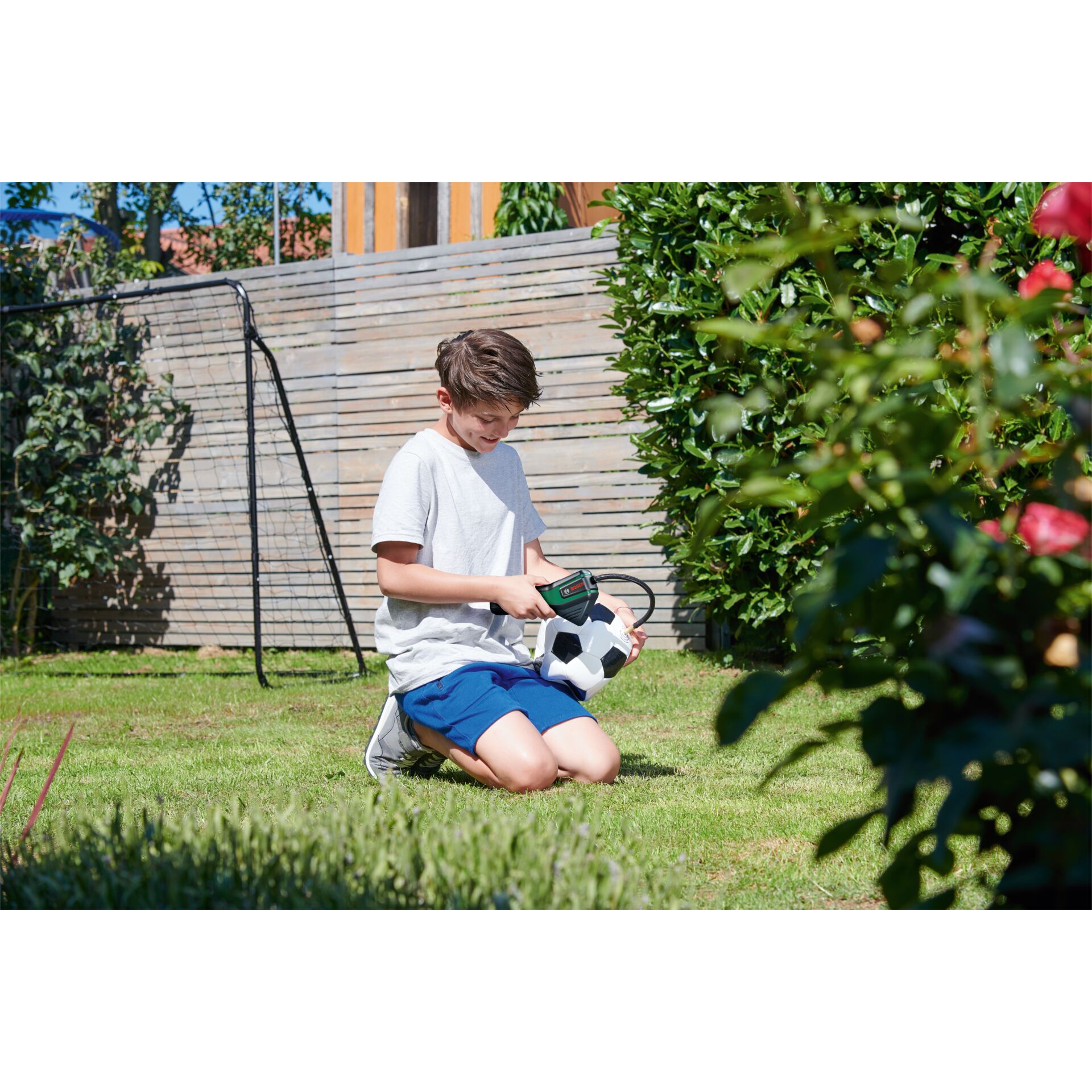 Kind, Garten, Spielzeug, Soccerball, Zubehör