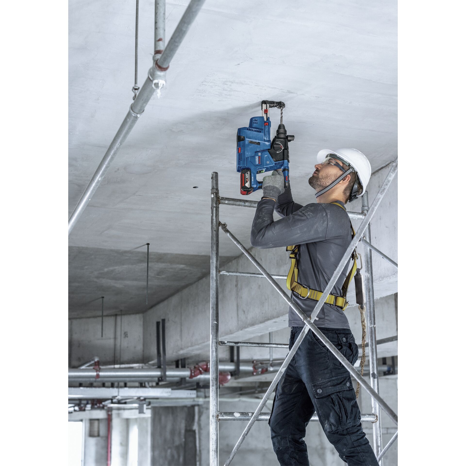 Person, Arbeiter, Elektrische Bohrmaschine, Helm, Mann