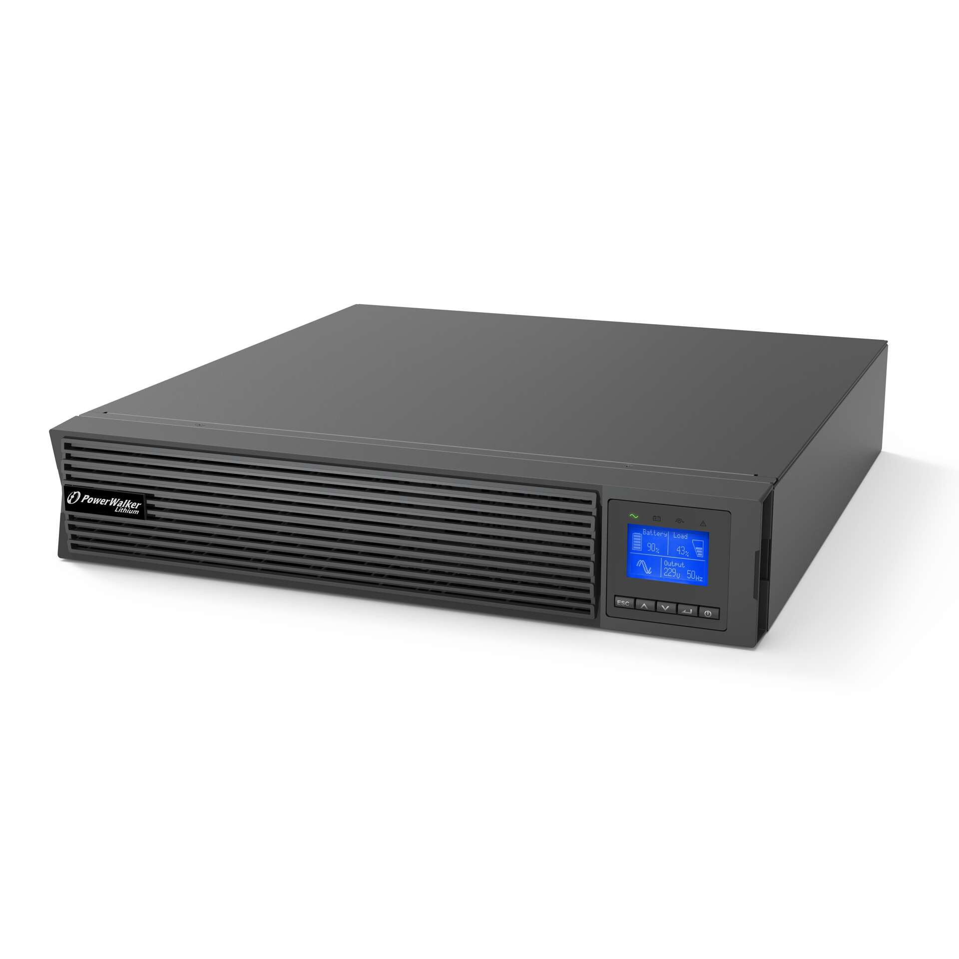 USV, PowerWalker, USV-Gerät, Rackmount, LCD-Anzeige