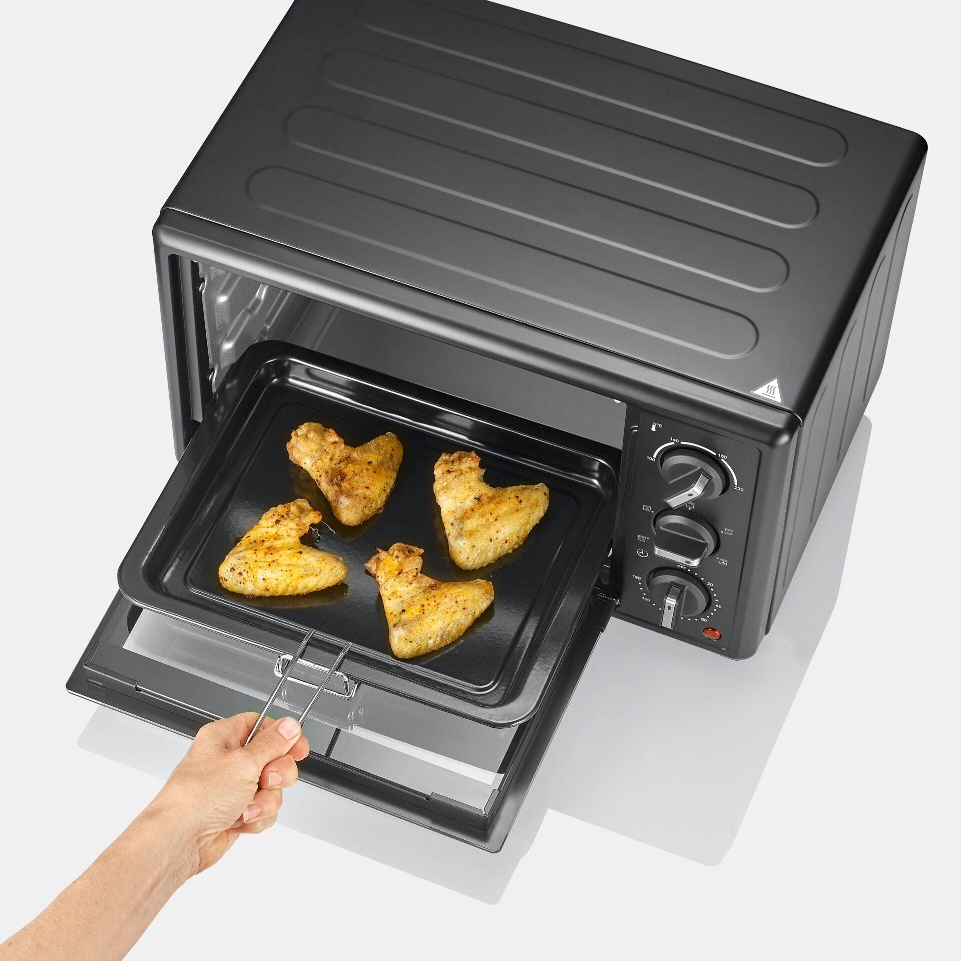 Toaster-oven, Mini-oven, Grill, Rotisserie-kompatibel, Hähnchenstücke