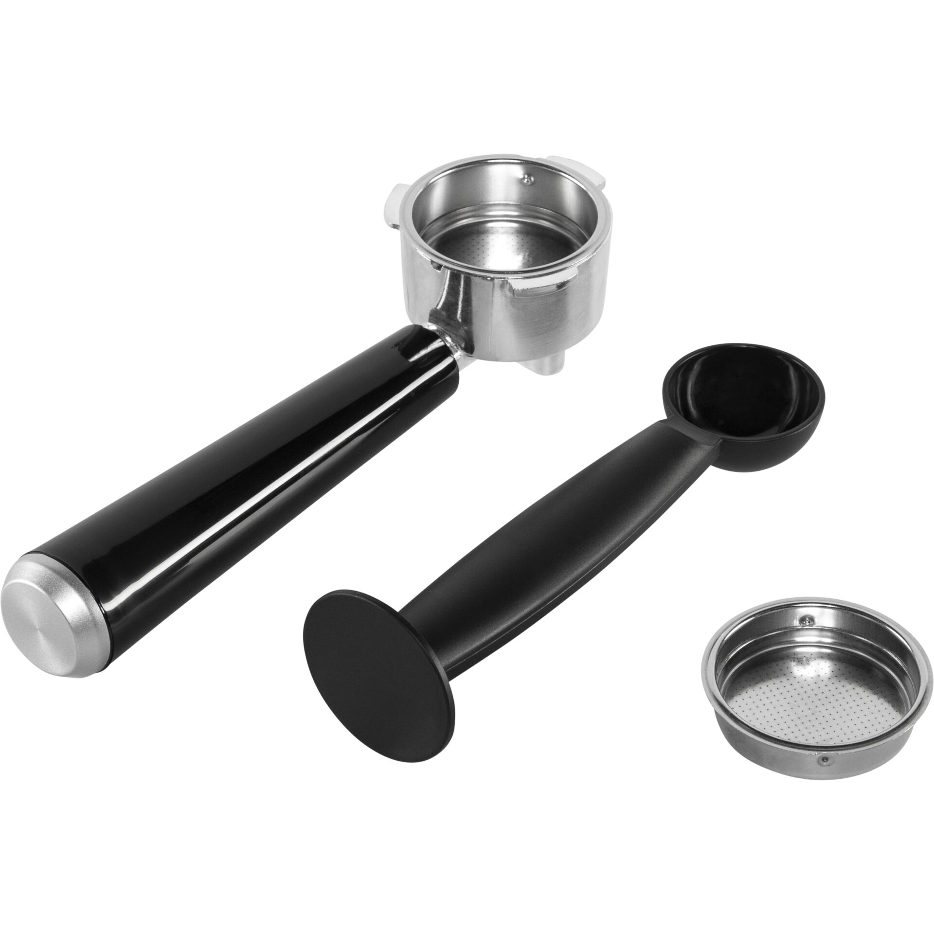 Espresso-Press, Portafilter, Tamper, Edelstahl, Siebträger