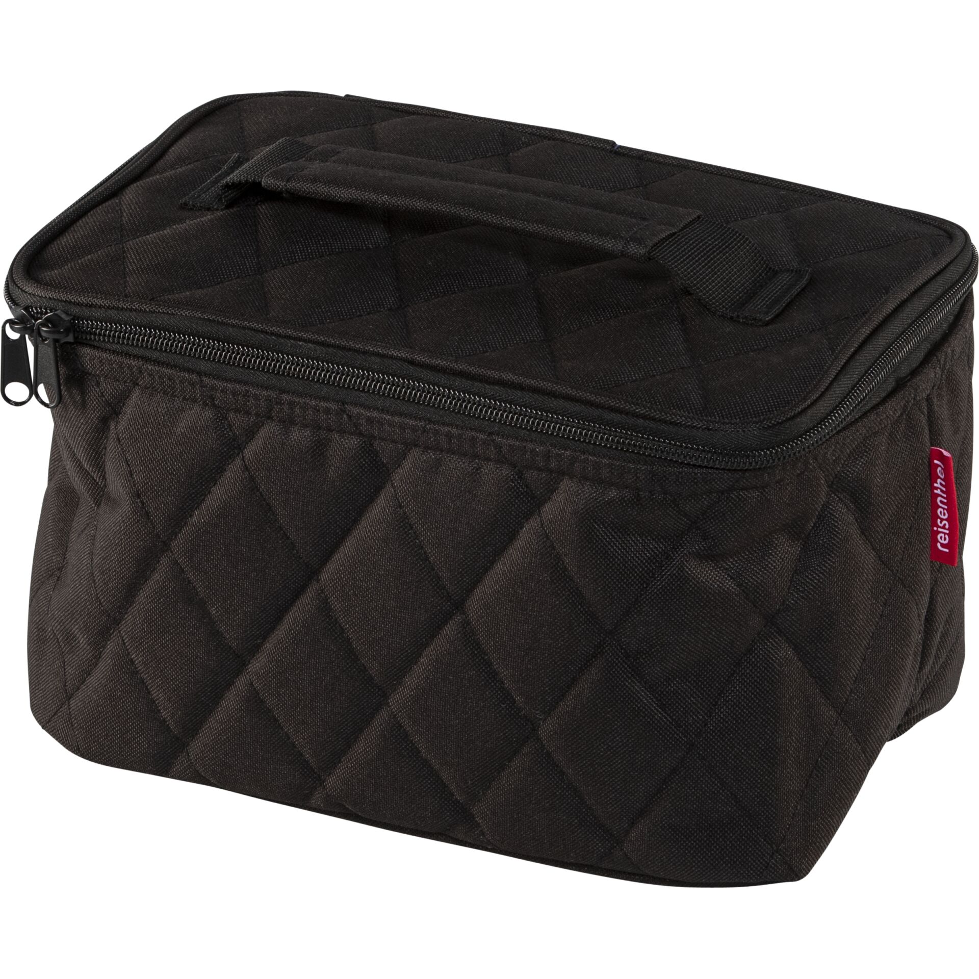 kosmetiktasche, tasche, gepolstert, quilted, schwarz