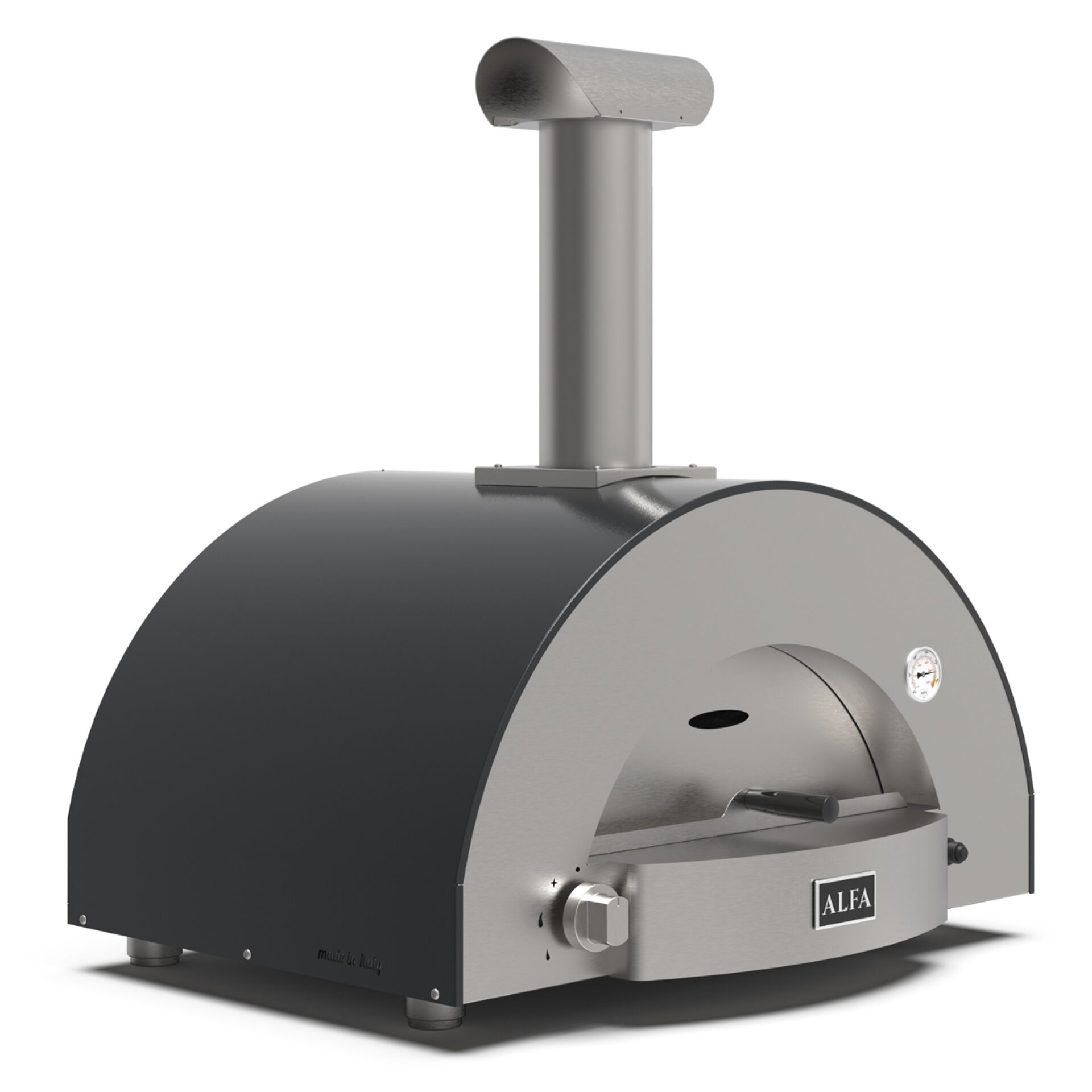 Alfa Forni Classico 2 Pizze  Hybrid Schiefer Grau