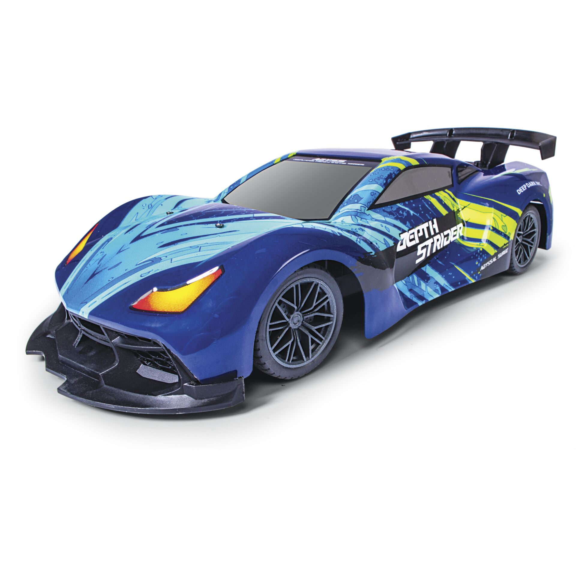 RC-Auto, Diecast, Flügelspoiler, blau, Aufdruck