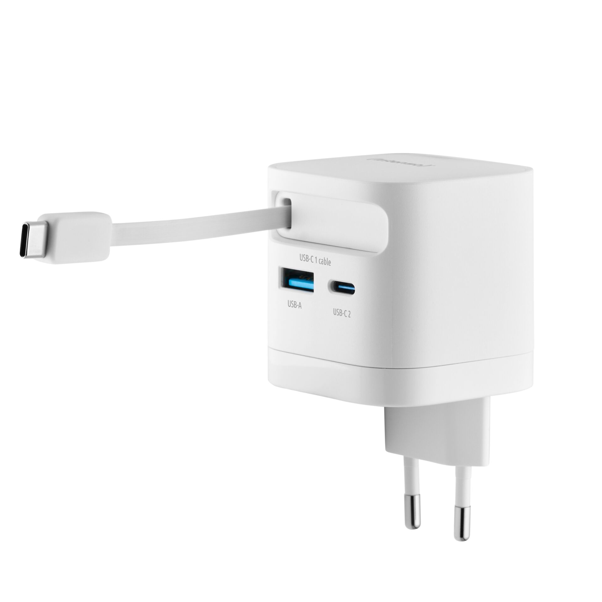 Ladegerät, USB-C, USB-A, Mehrfachladegerät, Kabelclip