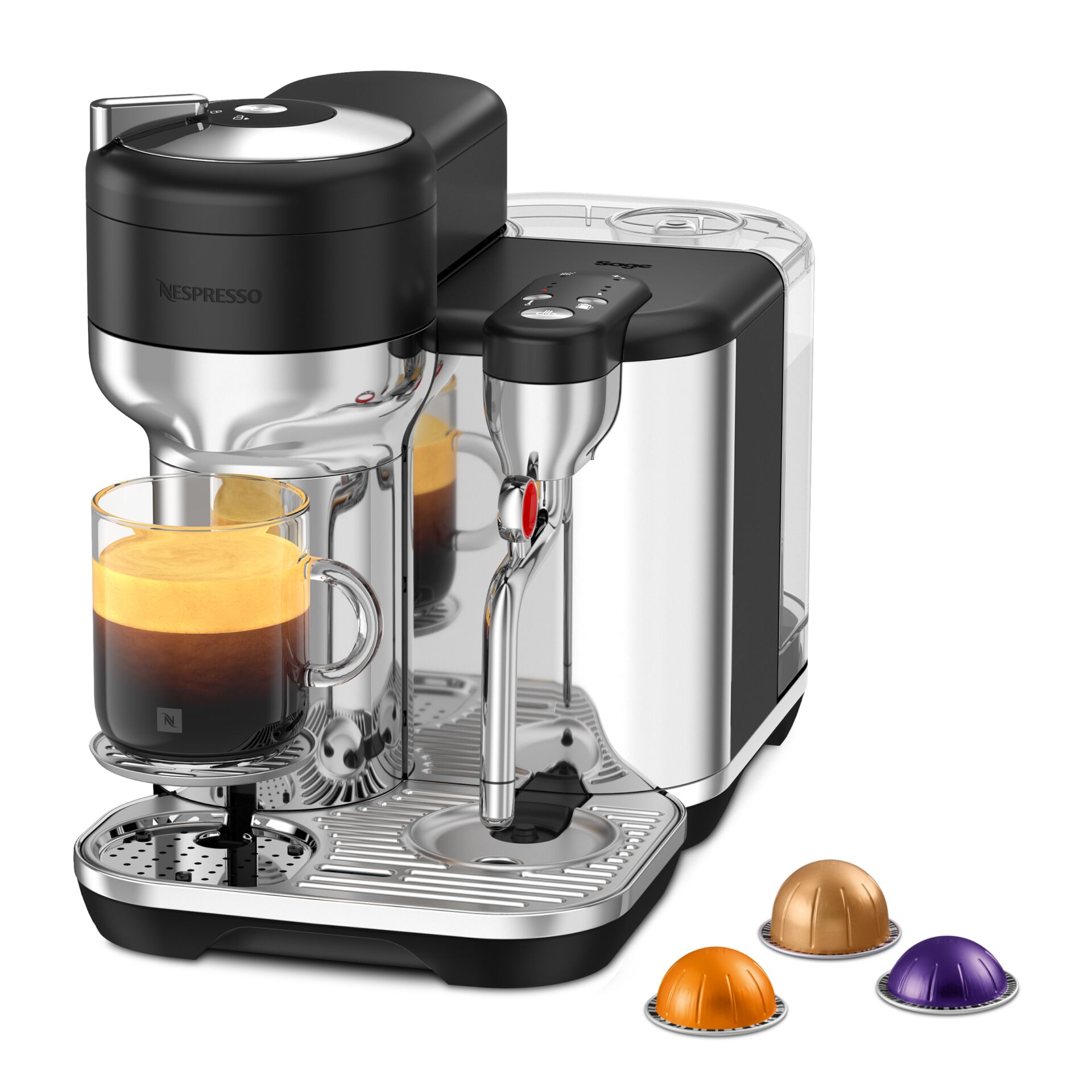 Espressomaschine, Kapselsystem, Milchbehälter, Kaffeemaschine, Nespresso kompatibel