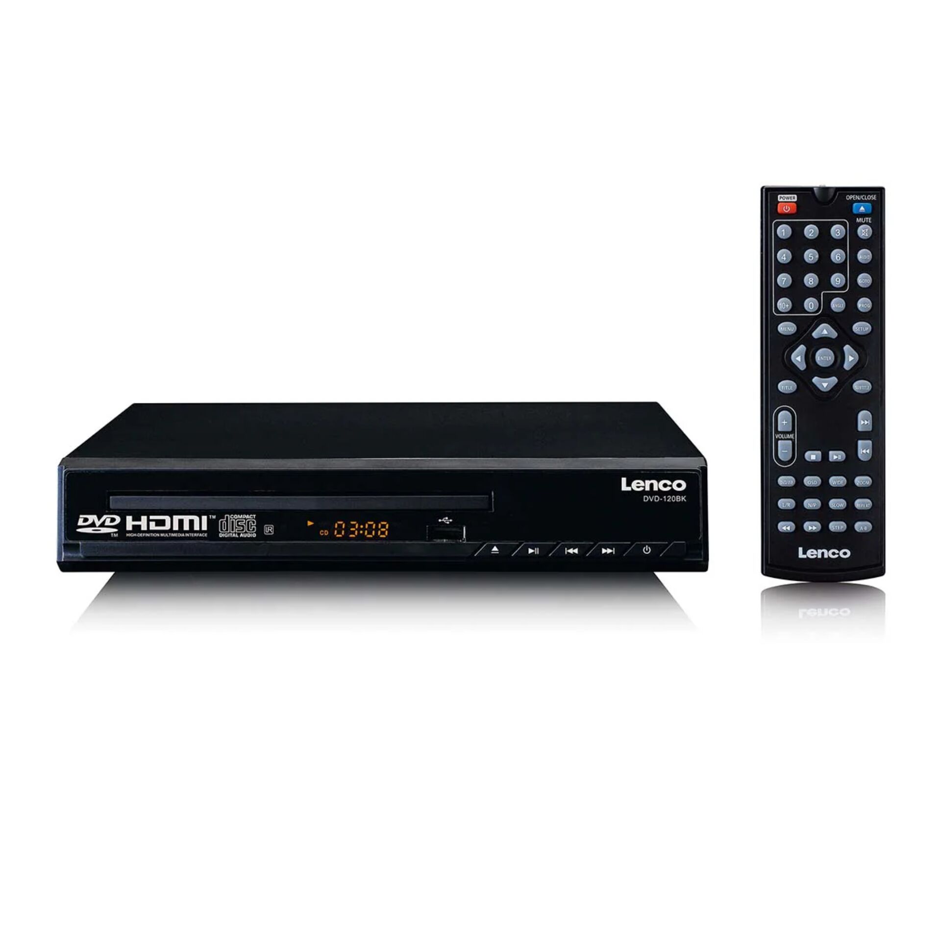 DVD-Player, HDMI, Fernbedienung, Schwarz, Disc Player