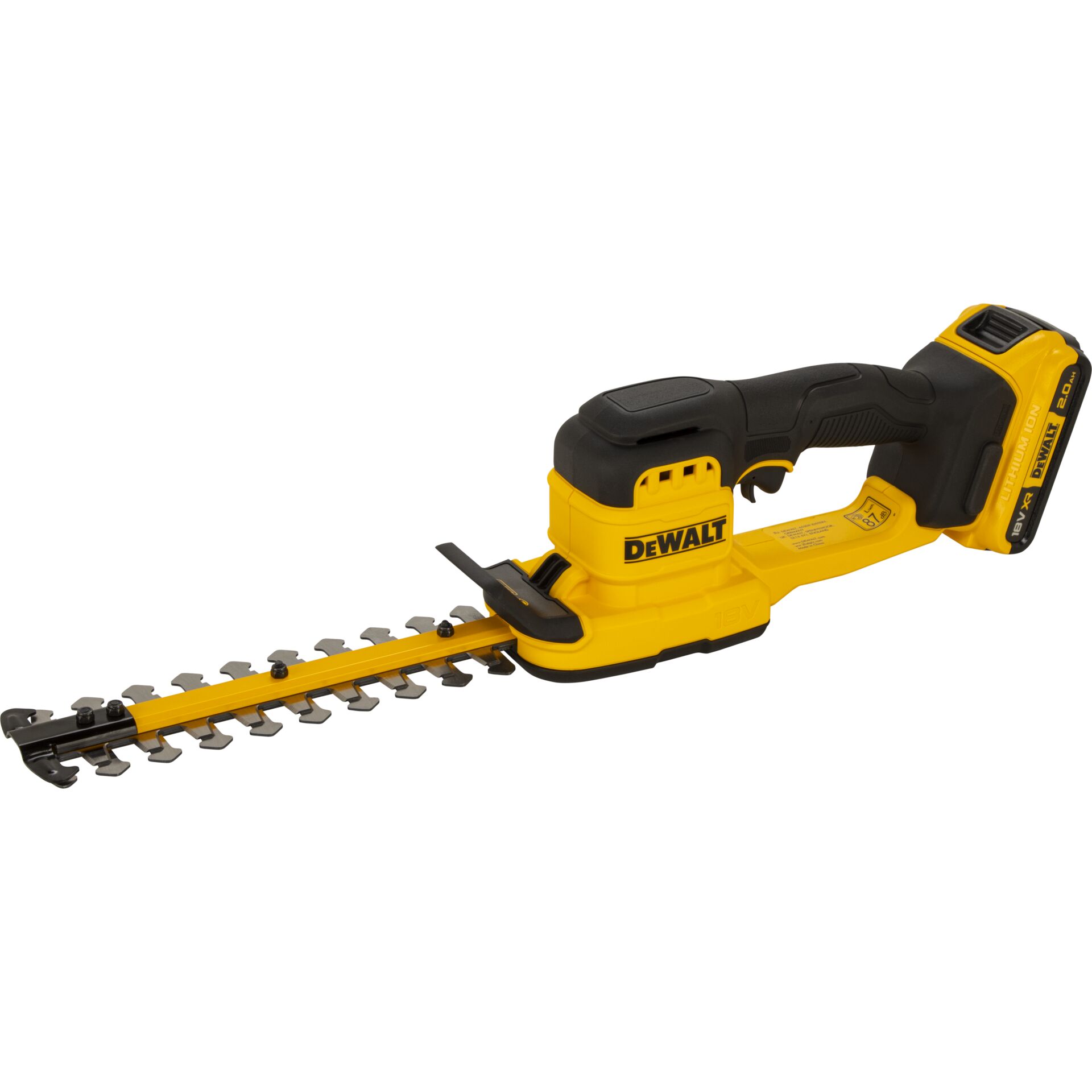 Akku-Heckenschere, Heckenscherenkopf, Gelb-Schwarz, 2.0 Ah Akku, Dewalt