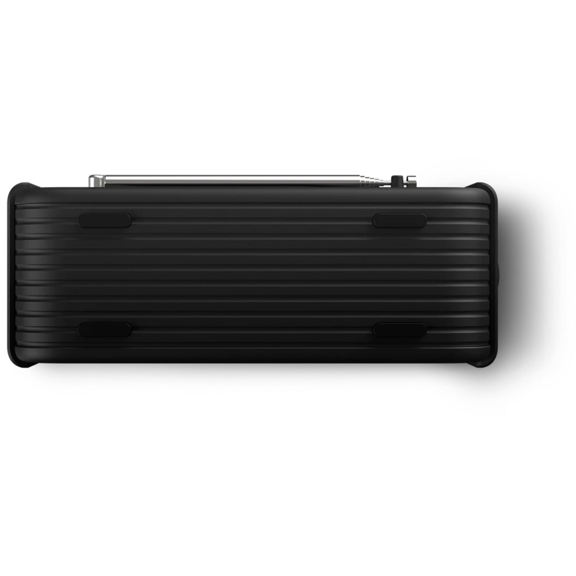 Koffer, Reisekoffer, Hardcase, Schwarz, Rillendesign