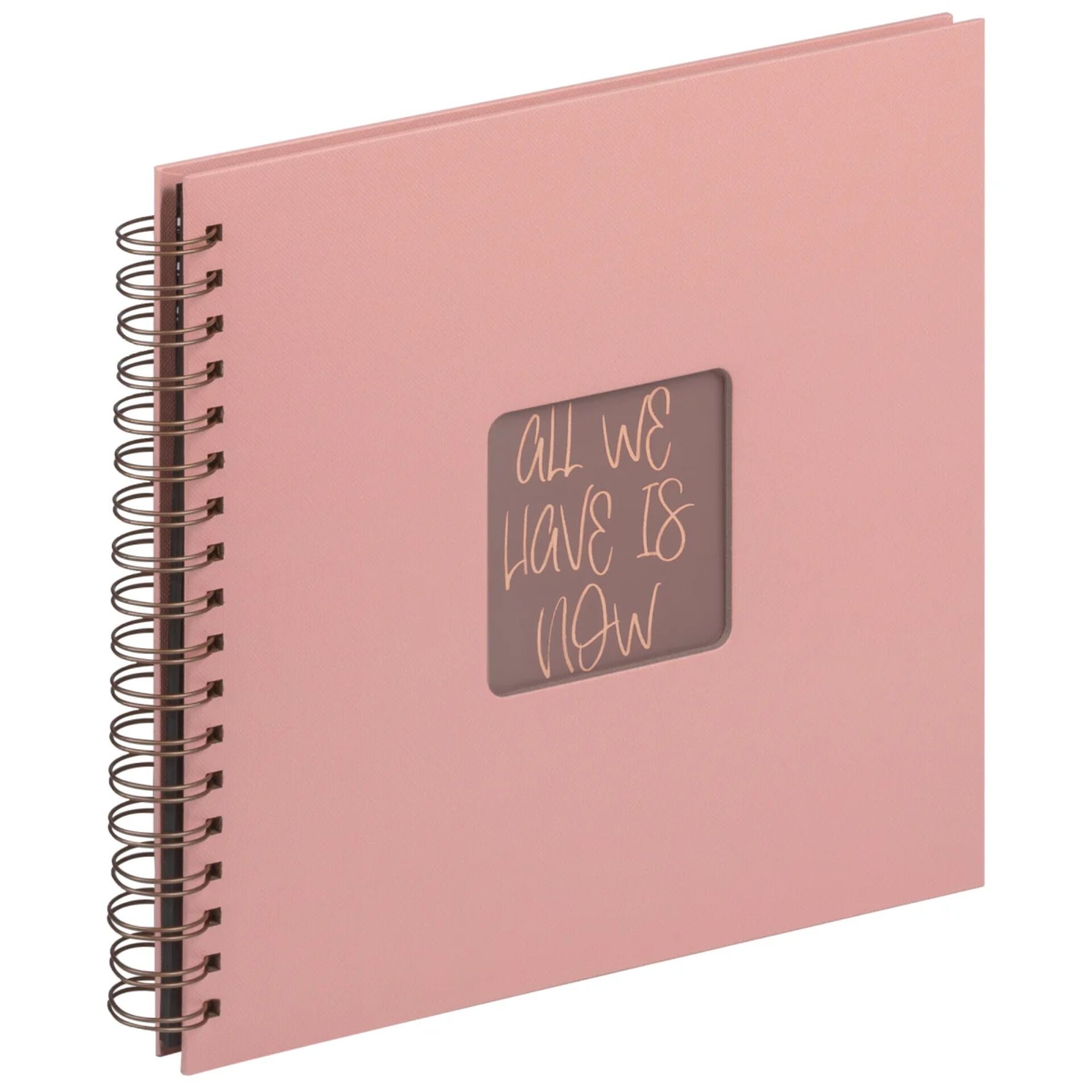Notebook, Spiralbindung, Rosa, Deckel Ausschnitt, Schriftfenster