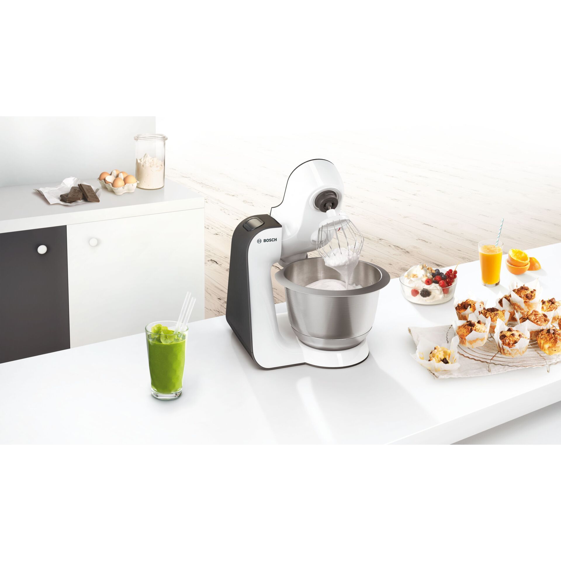 Küchenmaschine, Standmixer, Rührschüssel, Mixeraufsatz, Küchenzubehör