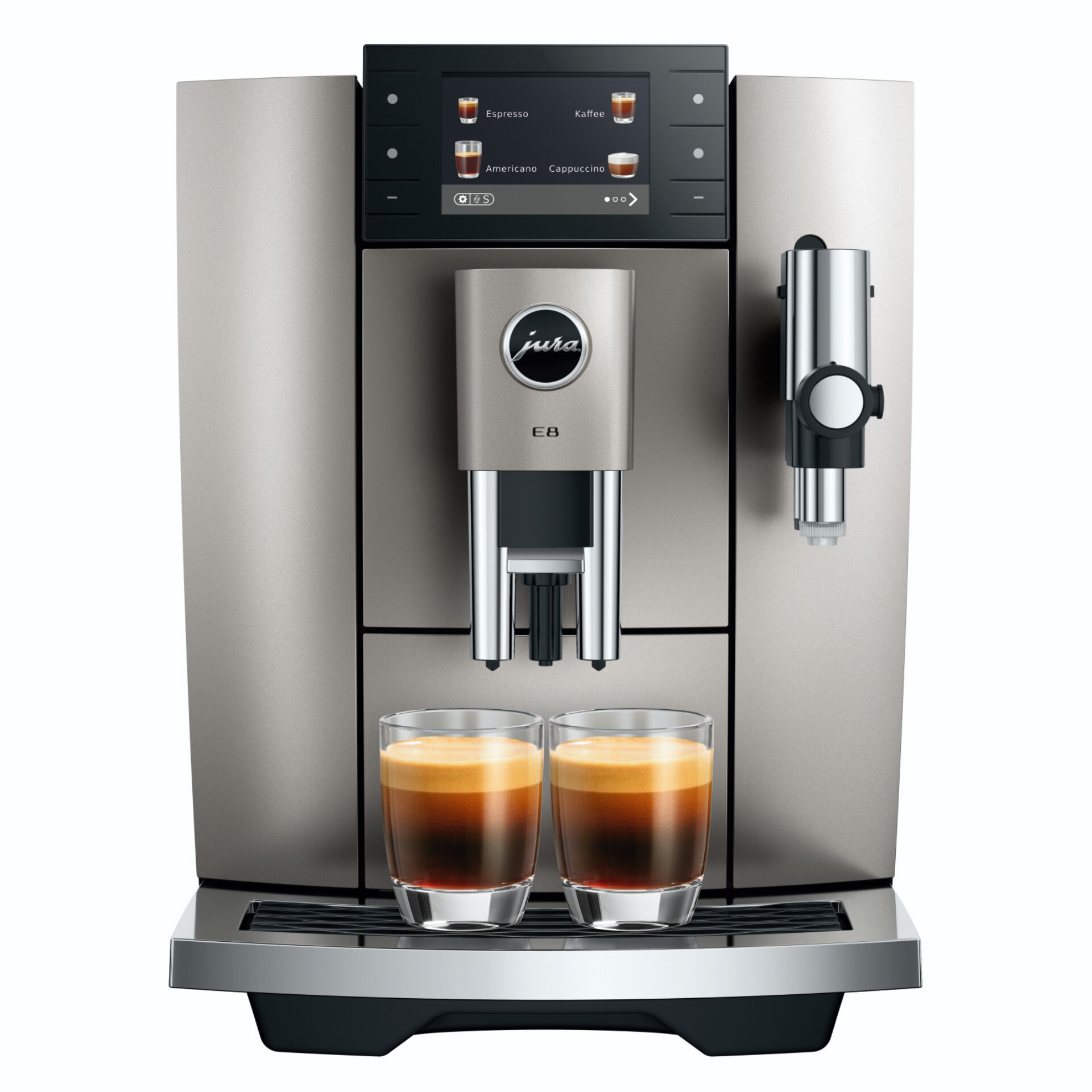 Kaffeemaschine, Espressomaschine, Edelstahl, Brühgruppe, Doppelglas