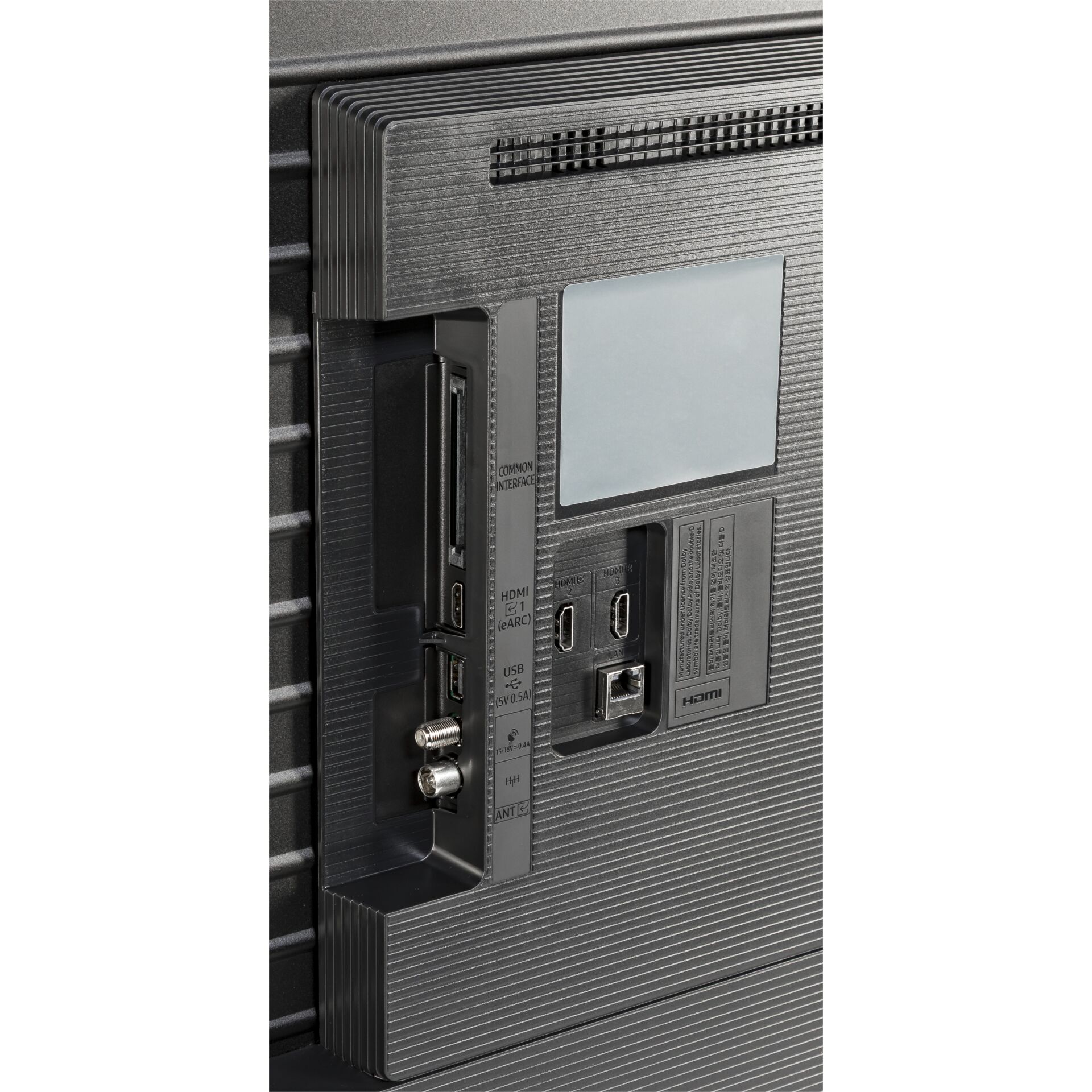 Computerausrüstung, Überwachen, Bildschirm, FERNSEHER, HDMI-Anschlüsse, USB-Anschlüsse, Ethernet-Port, Wandmontage TV-Rückseite, V-förstandige Halterung