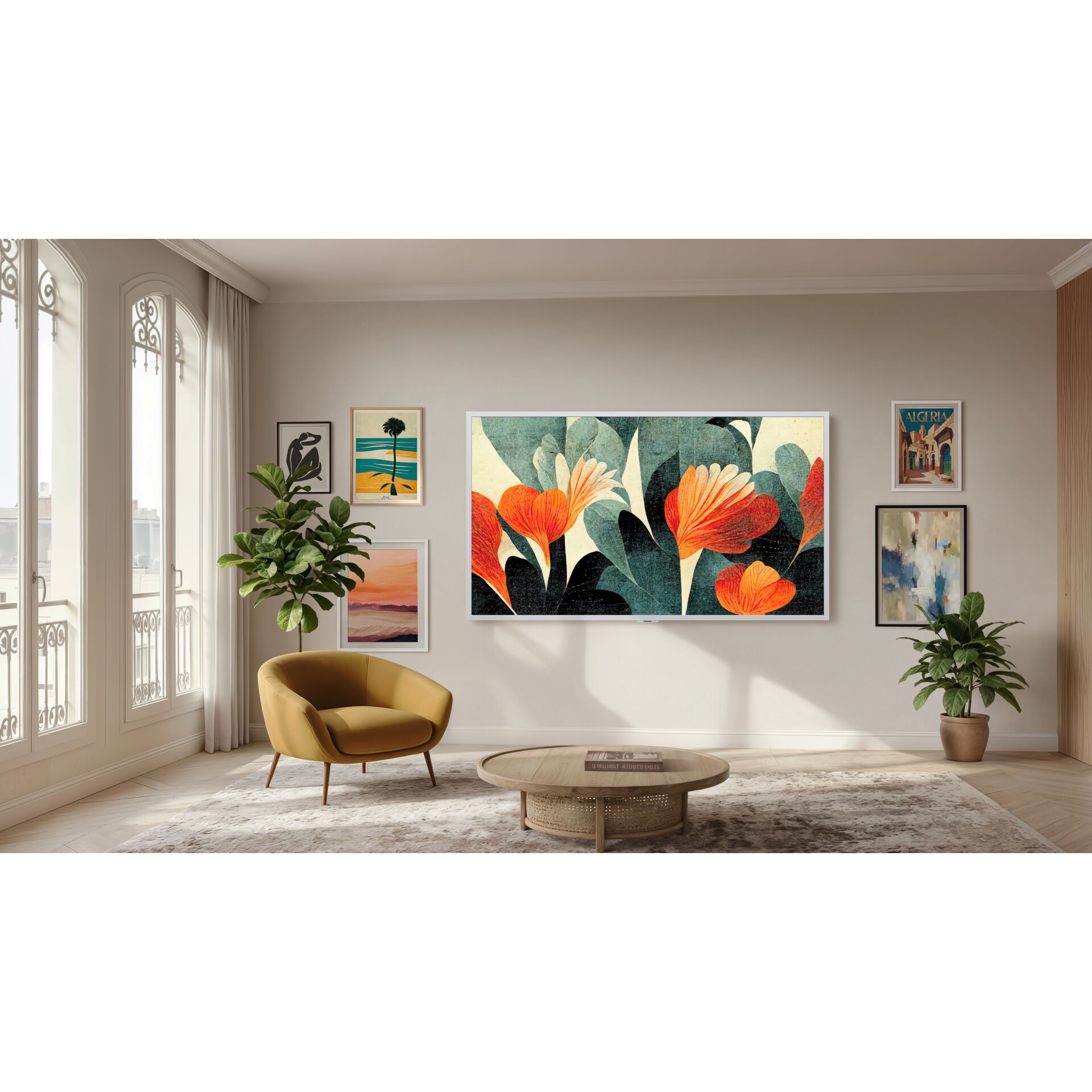 Wandkunst, Blumenmotiv, Großes Bild, Wohnzimmerdeko, Frühlingsfarben