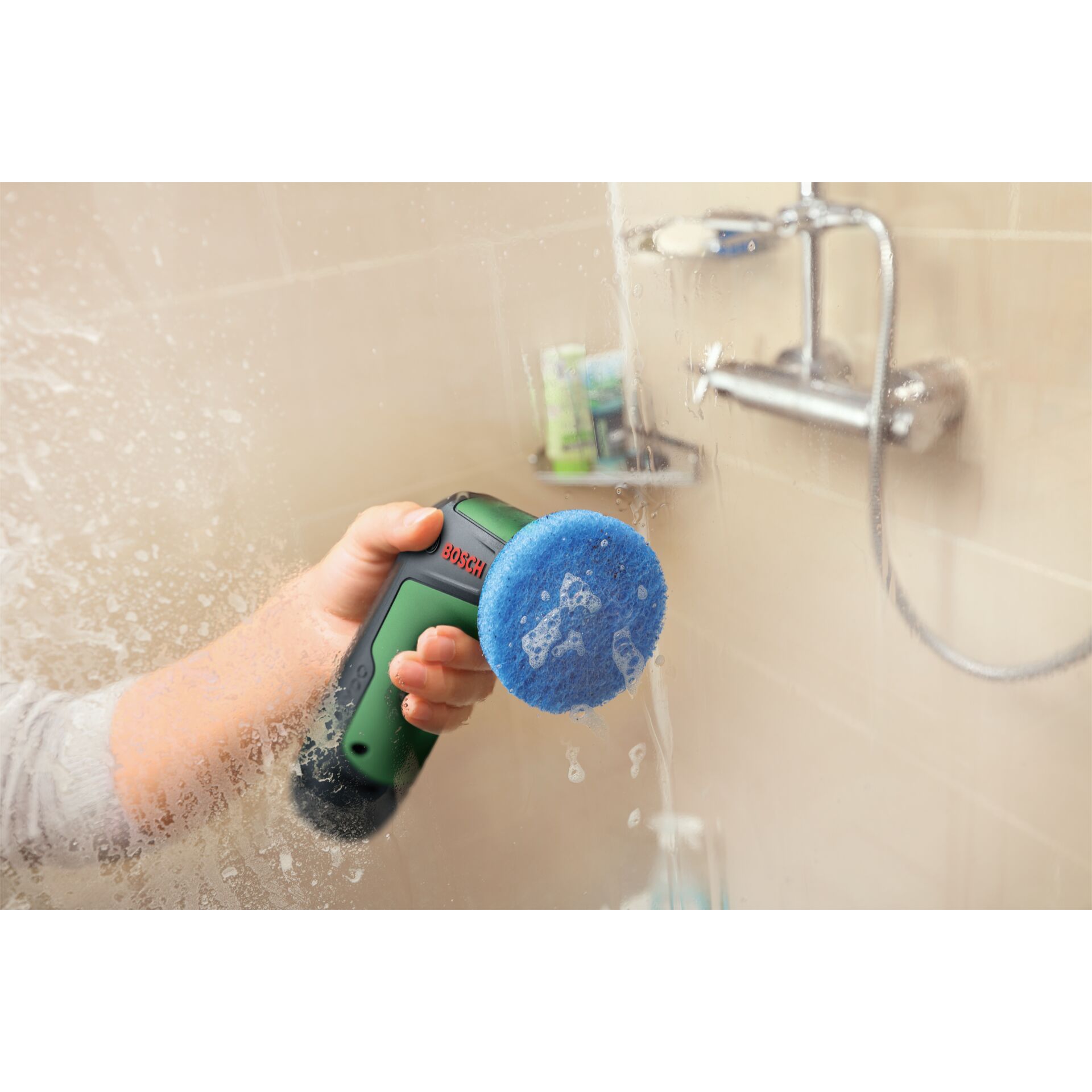 Drahtlose Dusche, Reinigungs-Pad, Schwamm, Bosch, Griffschale