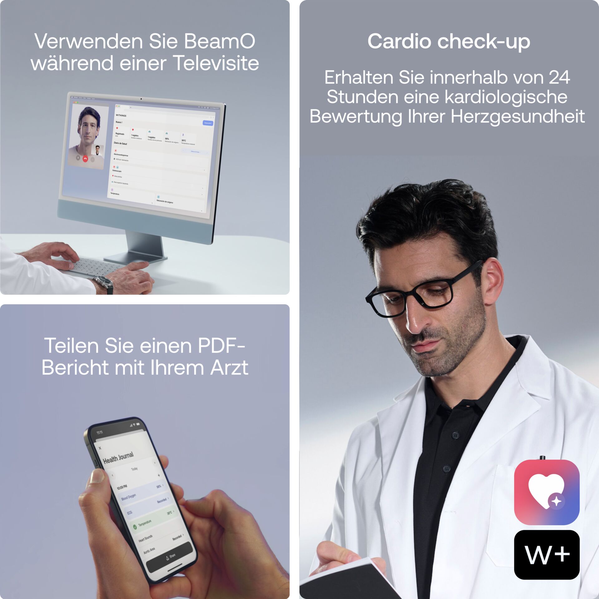 Mantel, Laborkittel, Handy, Überwachen, Person