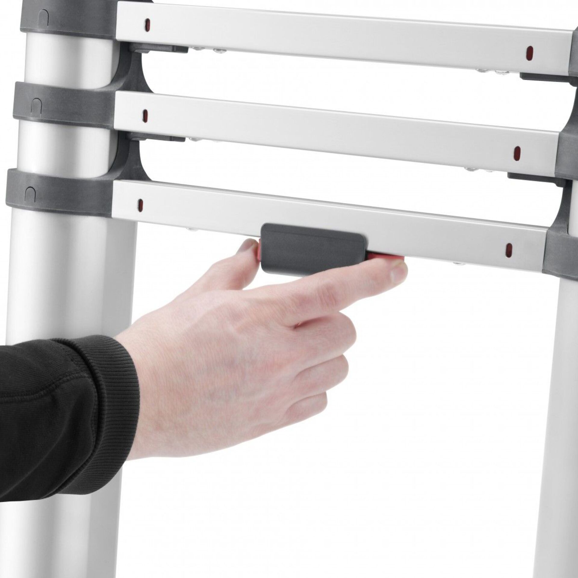 leiterstativ, Teleskopleiter, Griff, Aluminium, sichtbar