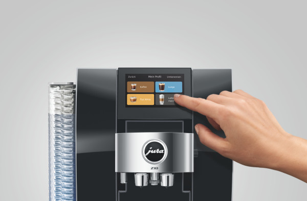 Kaffeemaschine, Kaffeeautomat, Touchscreen, Metall, Wartungsschlauch