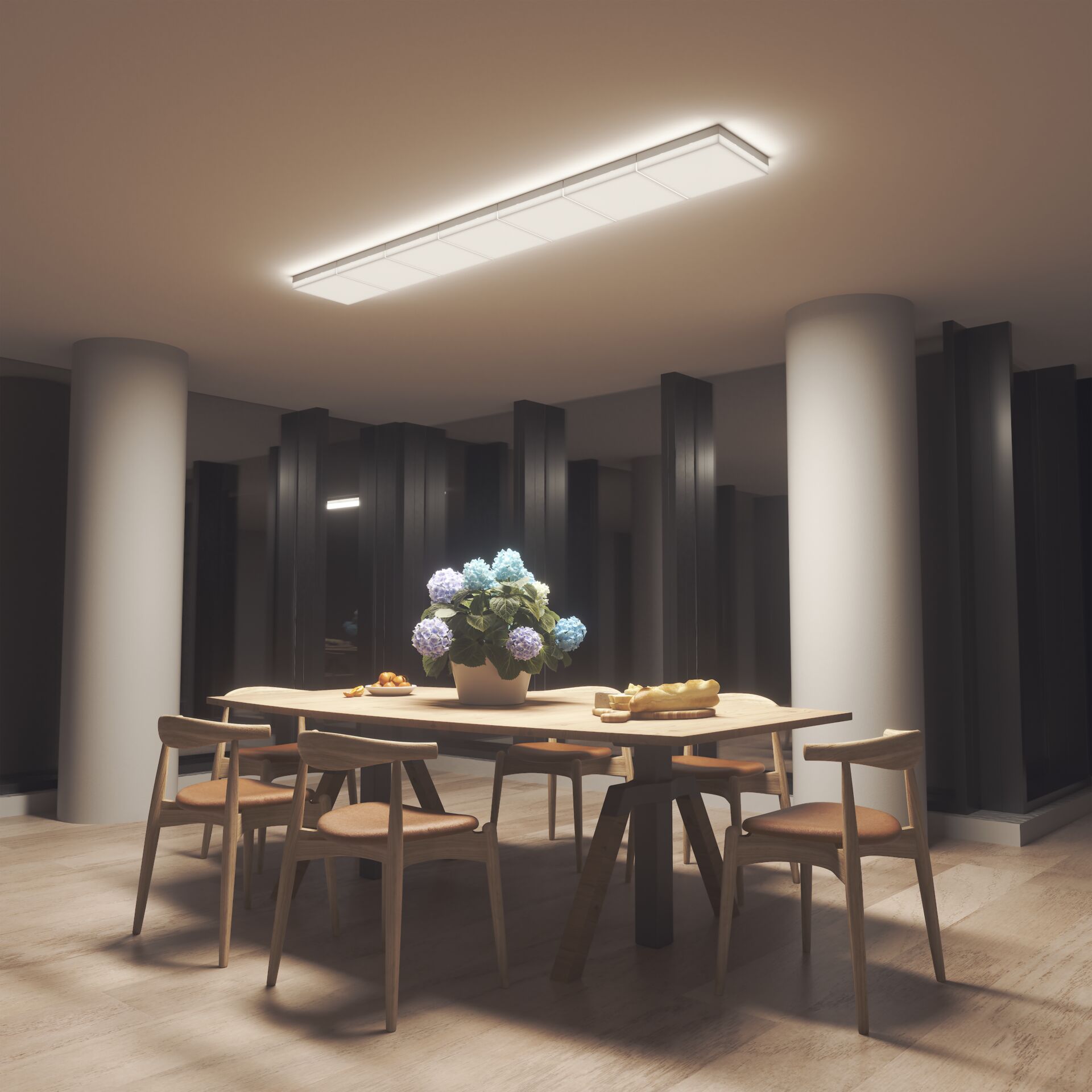 Esszimmer, Esstisch, Tisch, Beleuchtung, Innenarchitektur