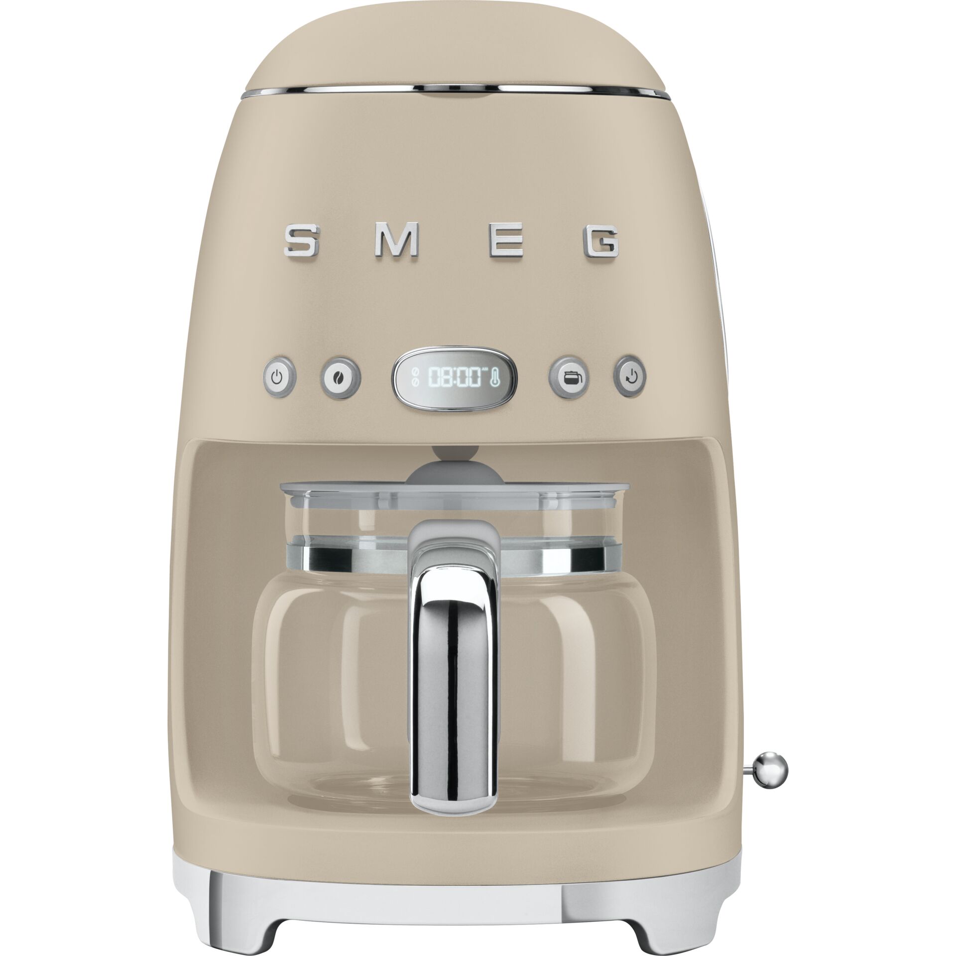 Kaffeemaschine, Espressomaschine, Beige, Glasbecher, Smeg