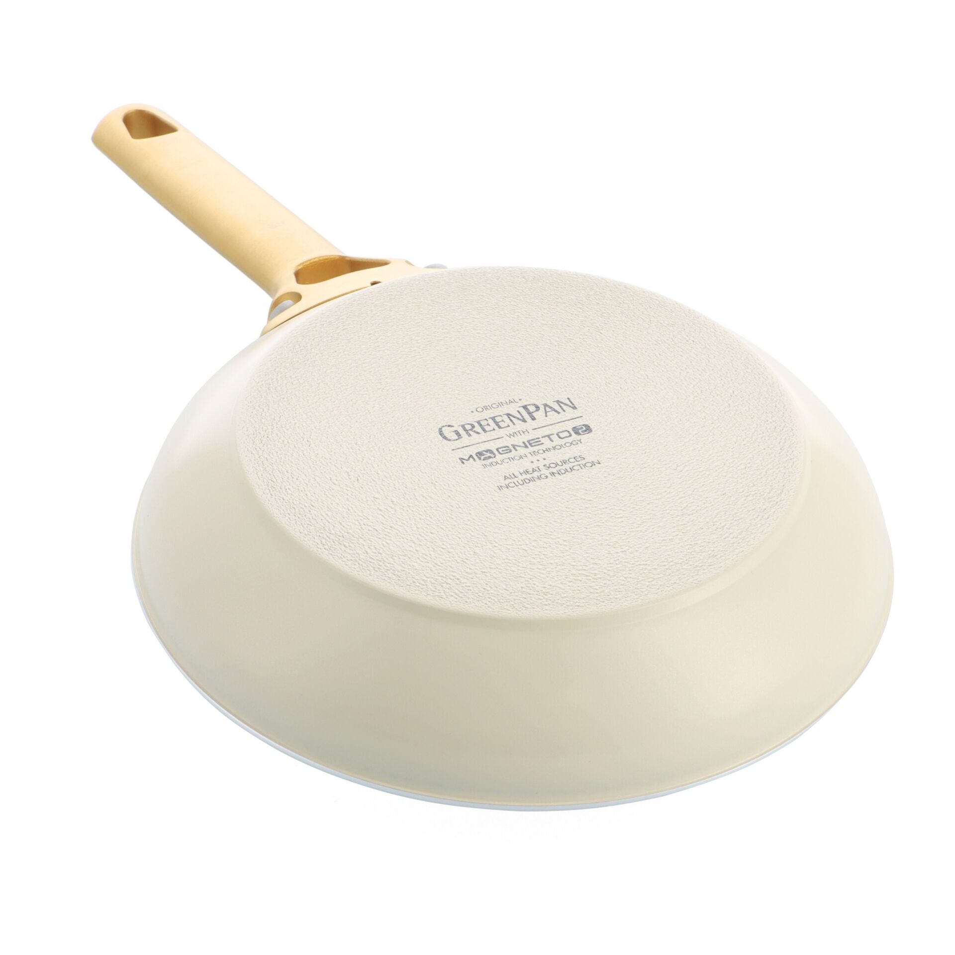 Pfannenboden, Gusseisen, antihaft, runde Pfanne, Beige