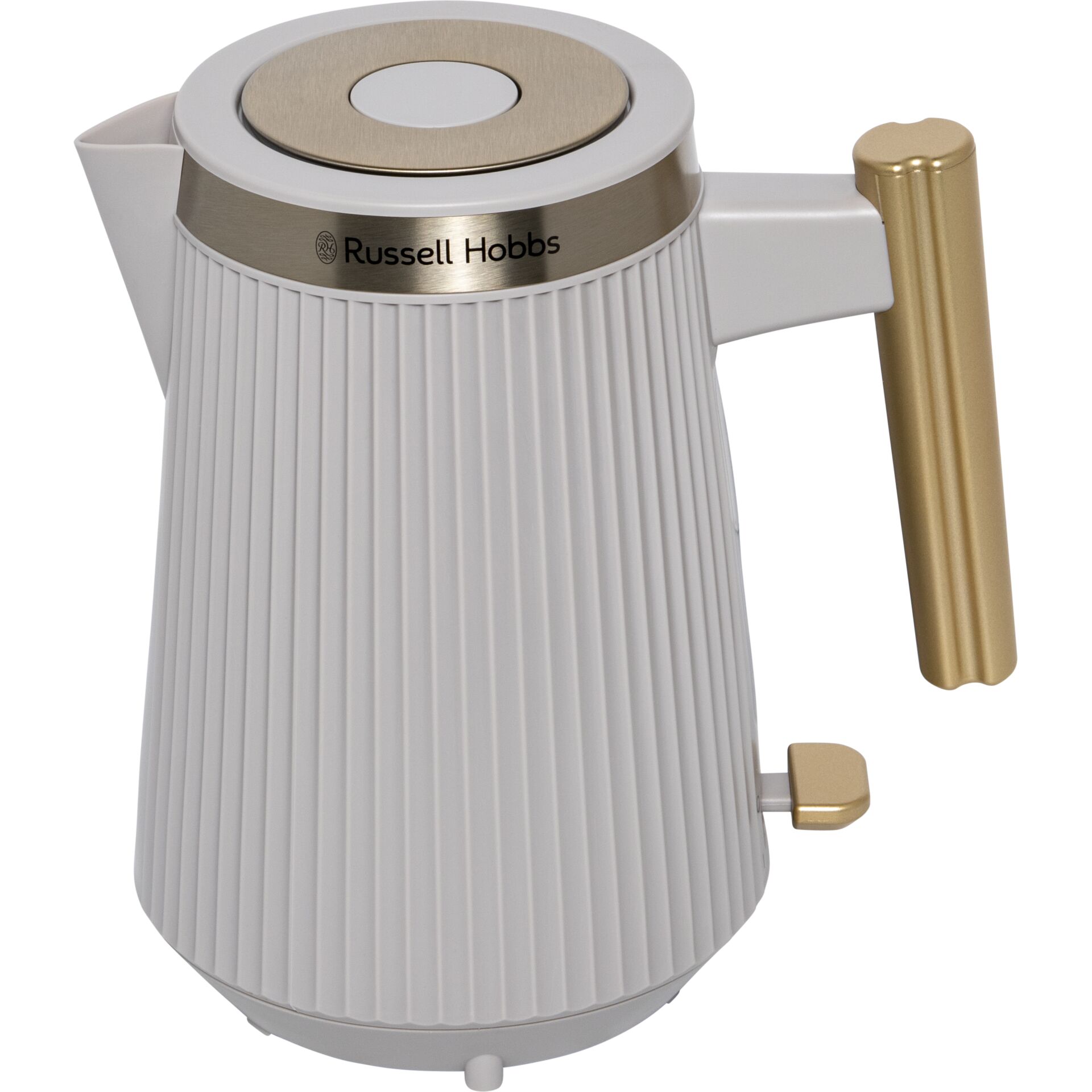 Kaffeekanne, Kaffeekrug, Riffelstruktur, Metalloptik, Goldaccent
