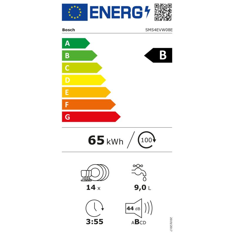 Bosch SMS4EVW08E  weiß – Energieeffizienzklasse B