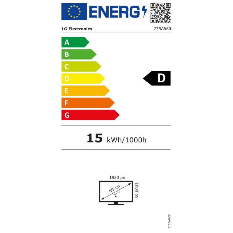 LG 27BA560-B – Energieeffizienzklasse D
