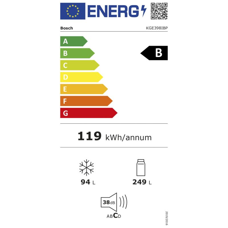 Bosch KGE398IBP – Energieeffizienzklasse B